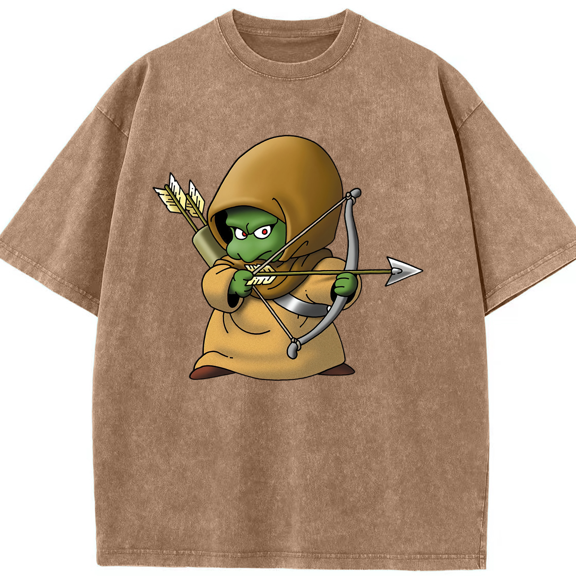 （画像用） ドラゴンクエスト Doragon Kuesuto Dragon Quest 綿100% ヴィンテージ風 半袖Tシャツ（フロントプリント）