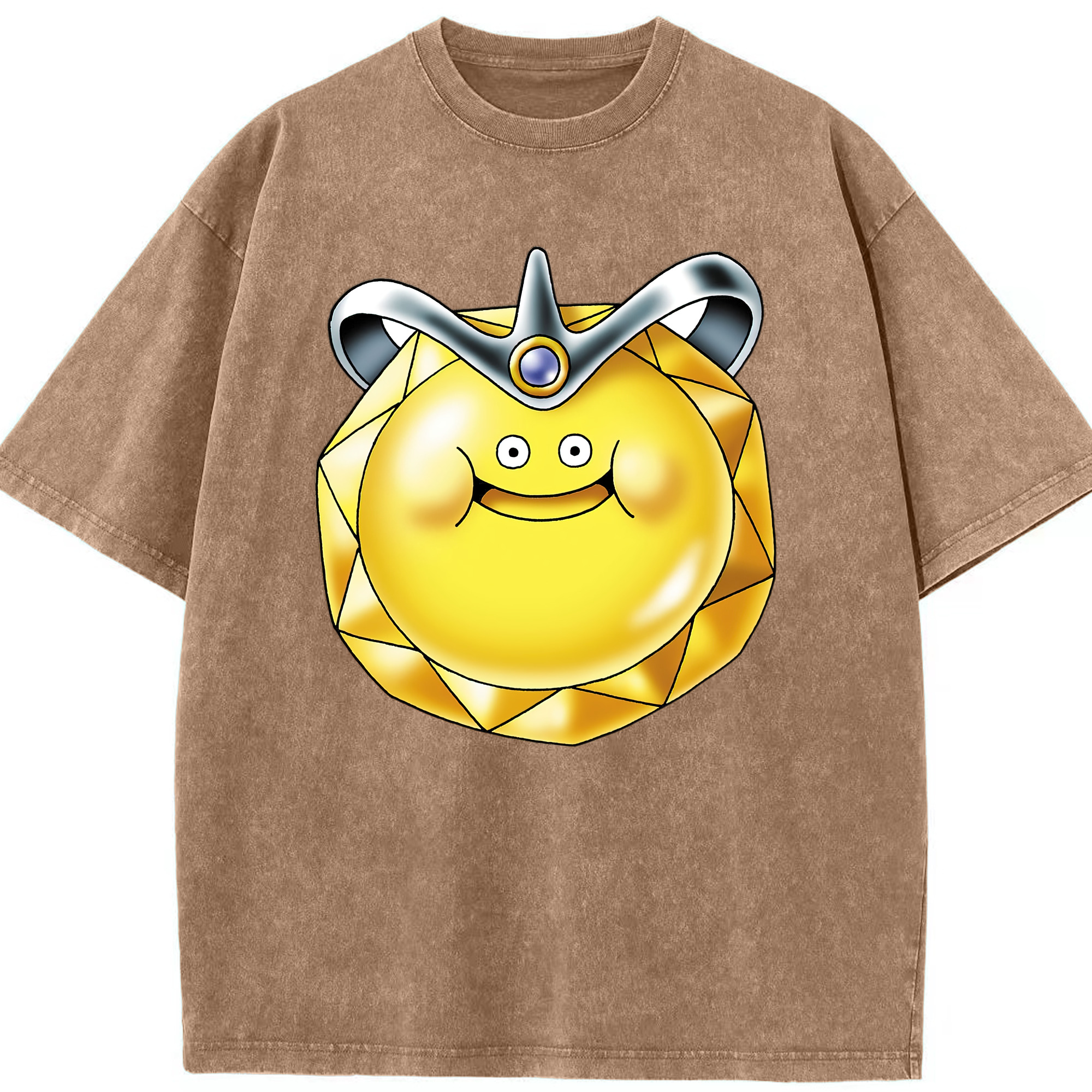 （画像用） ドラゴンクエスト Doragon Kuesuto Dragon Quest 綿100% ヴィンテージ風 半袖Tシャツ（フロントプリント）