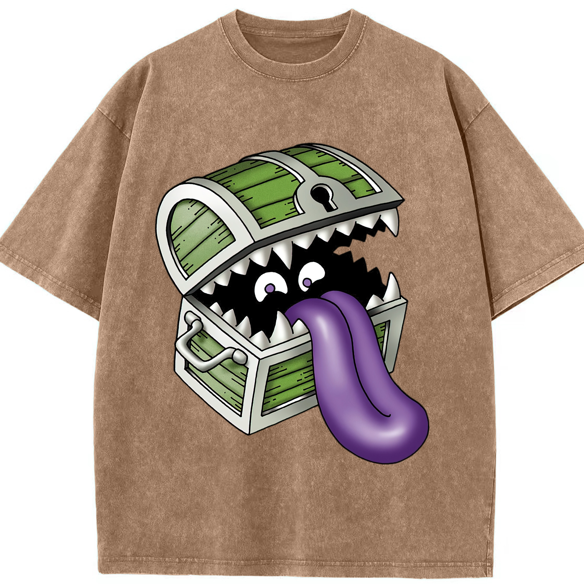 （画像用） ドラゴンクエスト Doragon Kuesuto Dragon Quest 綿100% ヴィンテージ風 半袖Tシャツ（フロントプリント）