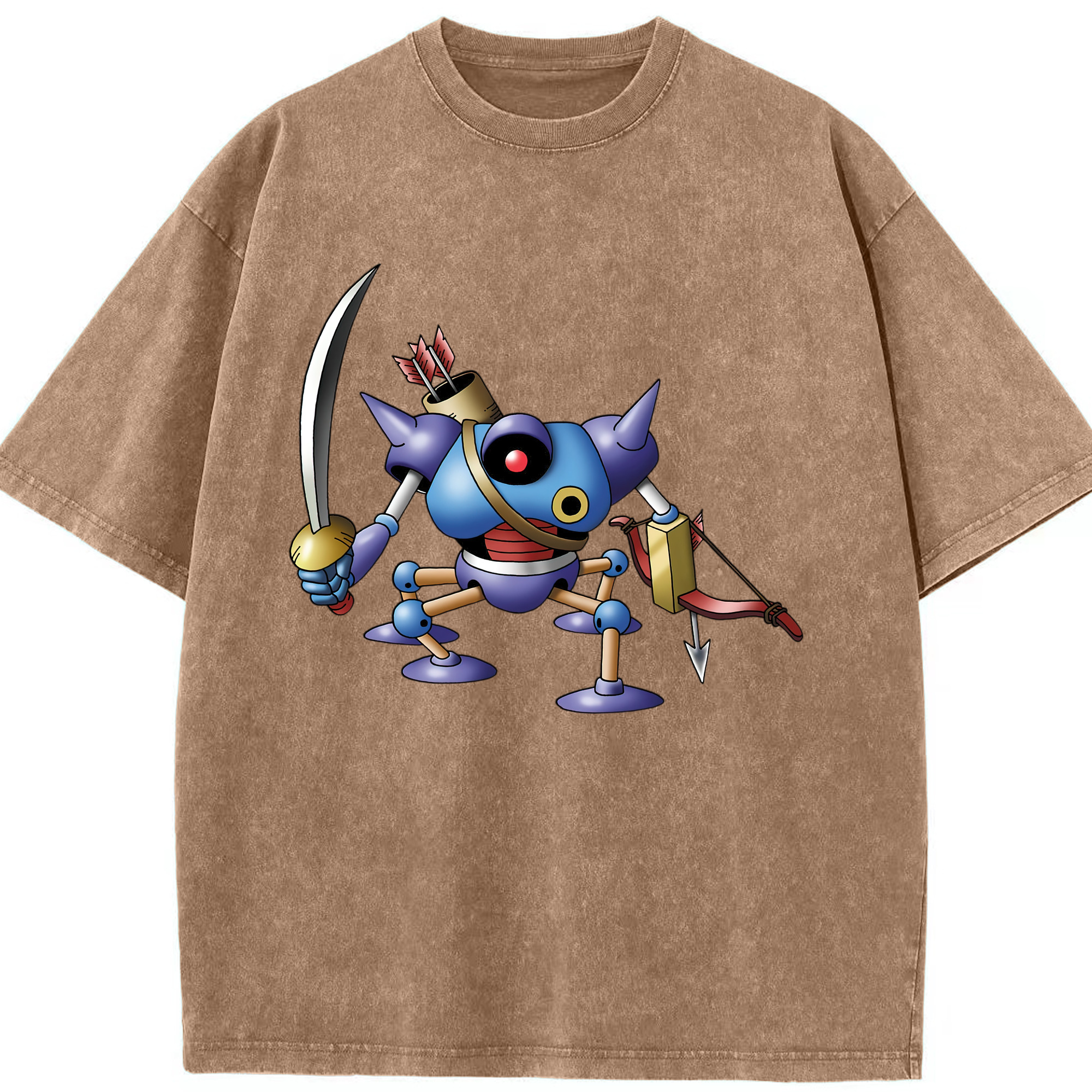 （画像用） ドラゴンクエスト Doragon Kuesuto Dragon Quest 綿100% ヴィンテージ風 半袖Tシャツ（フロントプリント）