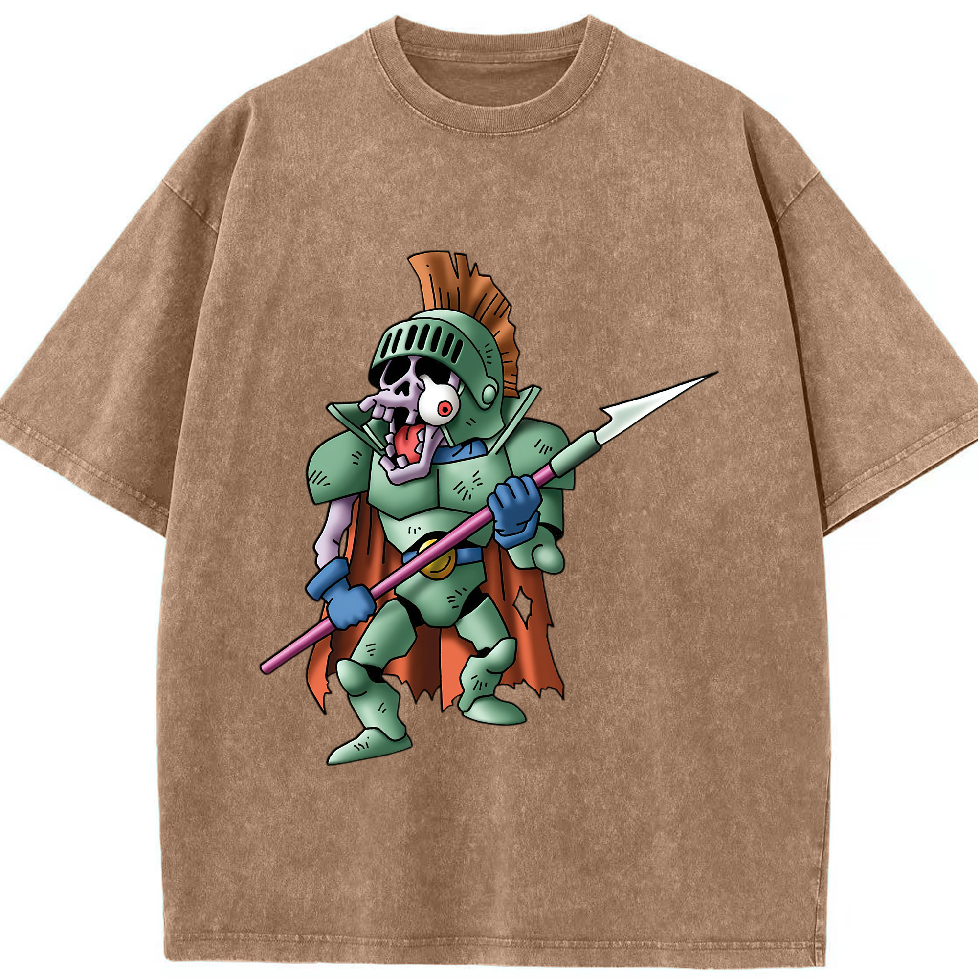 （画像用） ドラゴンクエスト Doragon Kuesuto Dragon Quest 綿100% ヴィンテージ風 半袖Tシャツ（フロントプリント）