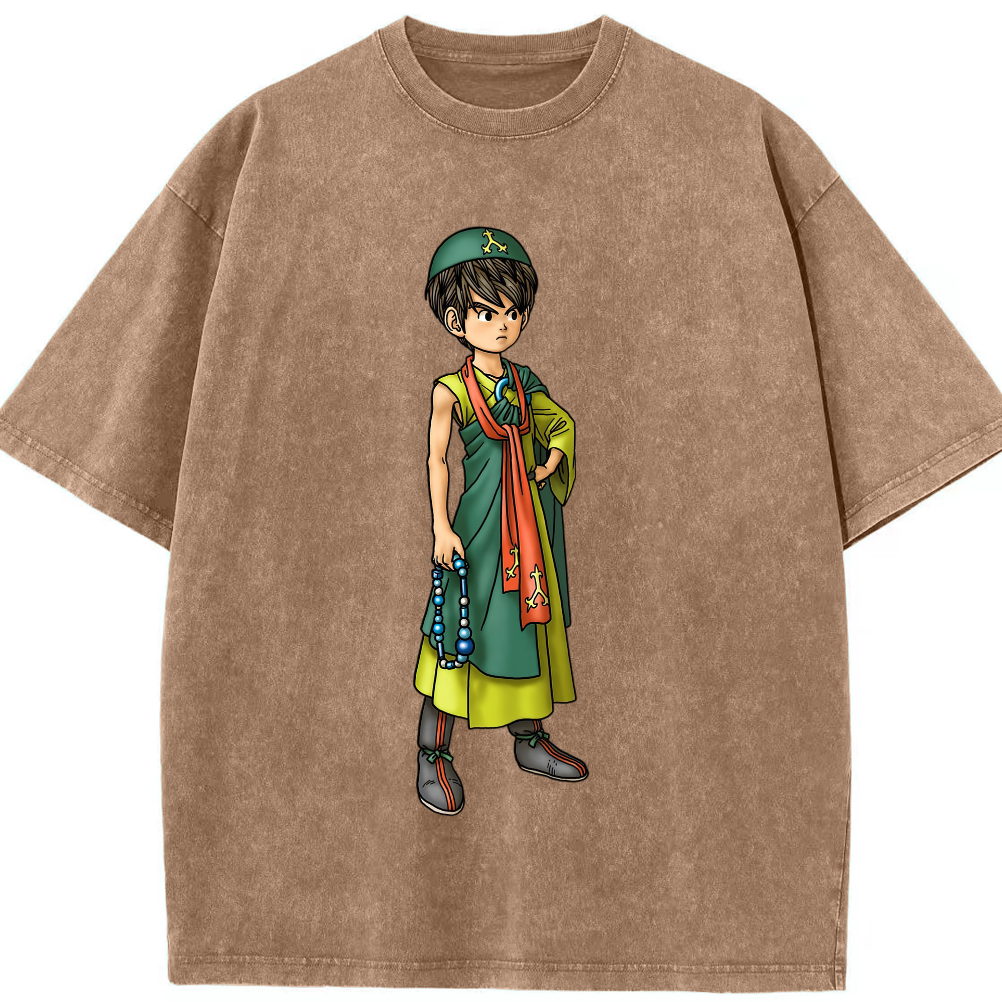 （画像用） ドラゴンクエスト Doragon Kuesuto Dragon Quest 綿100% ヴィンテージ風 半袖Tシャツ（フロントプリント）