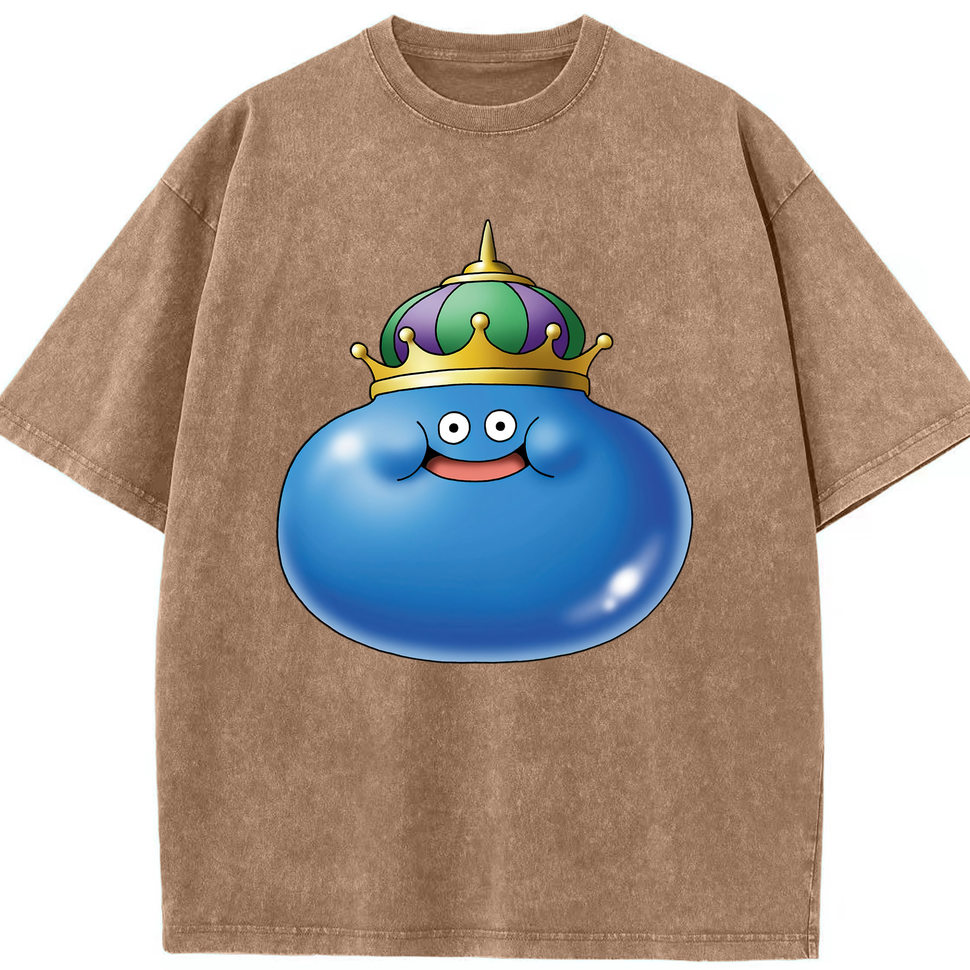 （画像用） ドラゴンクエスト Doragon Kuesuto Dragon Quest 綿100% ヴィンテージ風 半袖Tシャツ（フロントプリント）