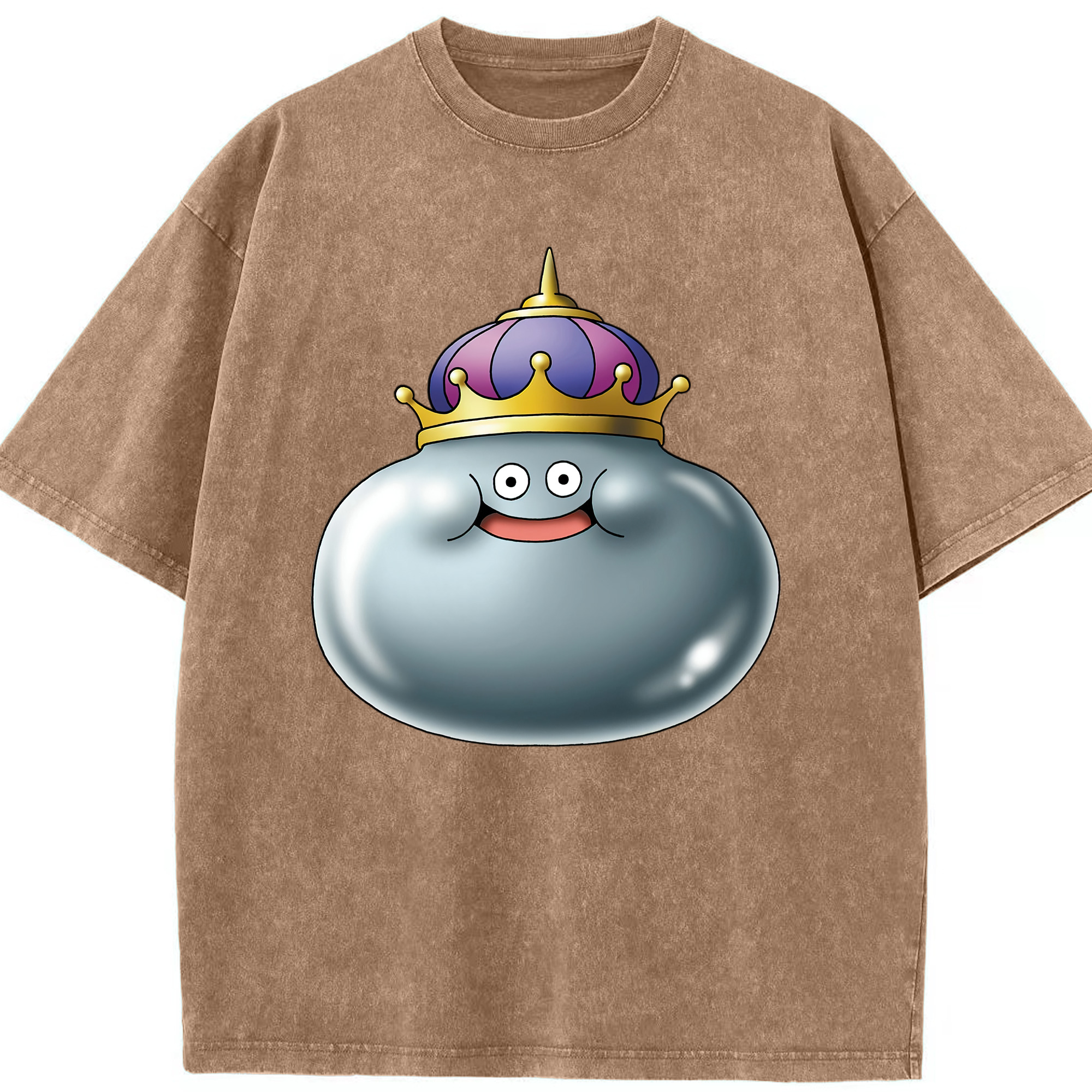 （画像用） ドラゴンクエスト Doragon Kuesuto Dragon Quest 綿100% ヴィンテージ風 半袖Tシャツ（フロントプリント）