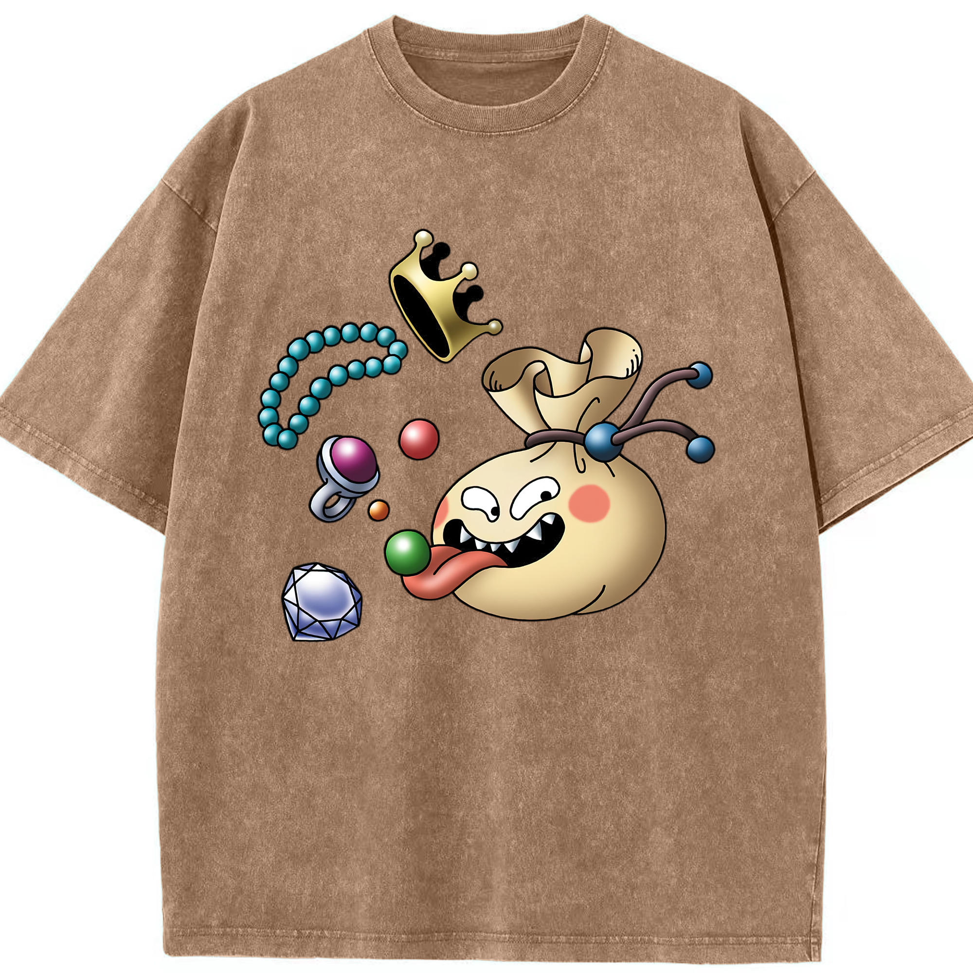 （画像用） ドラゴンクエスト Doragon Kuesuto Dragon Quest 綿100% ヴィンテージ風 半袖Tシャツ（フロントプリント）