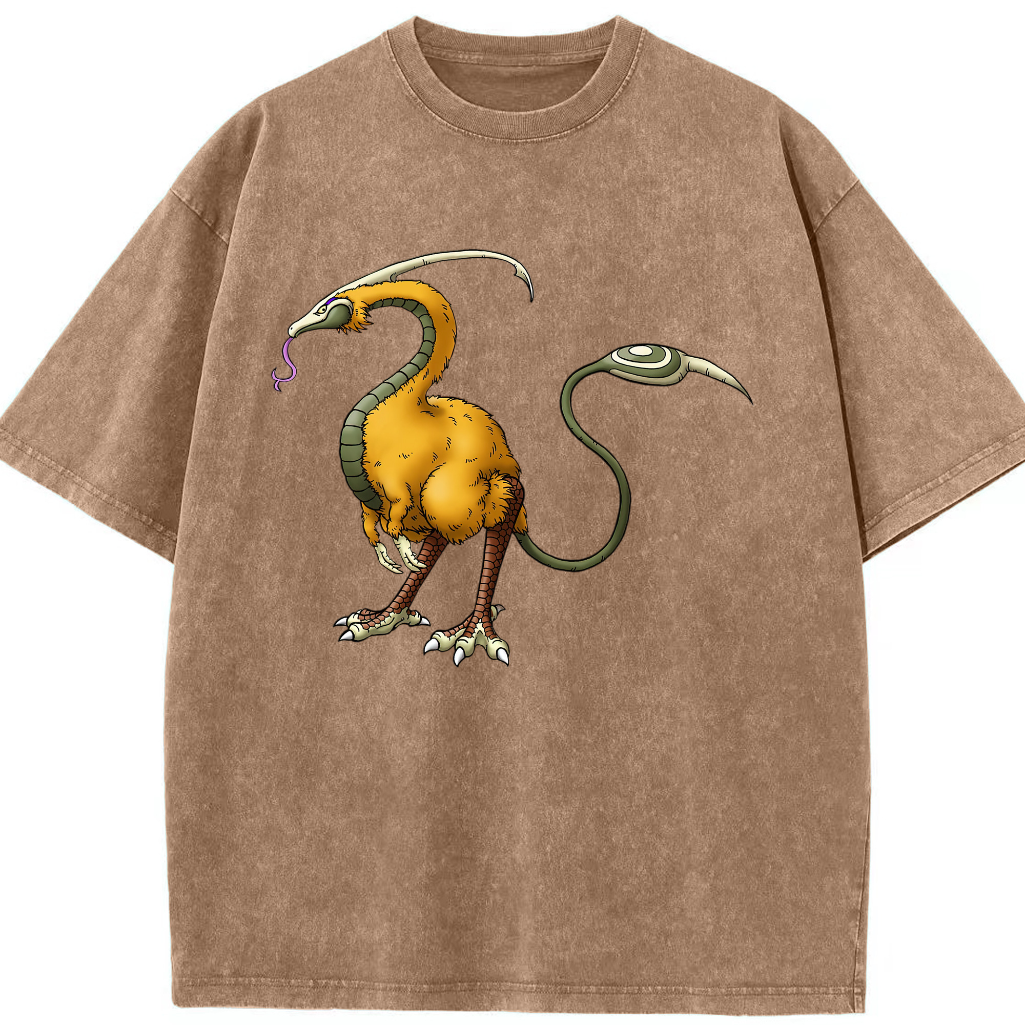 （画像用） ドラゴンクエスト Doragon Kuesuto Dragon Quest 綿100% ヴィンテージ風 半袖Tシャツ（フロントプリント）