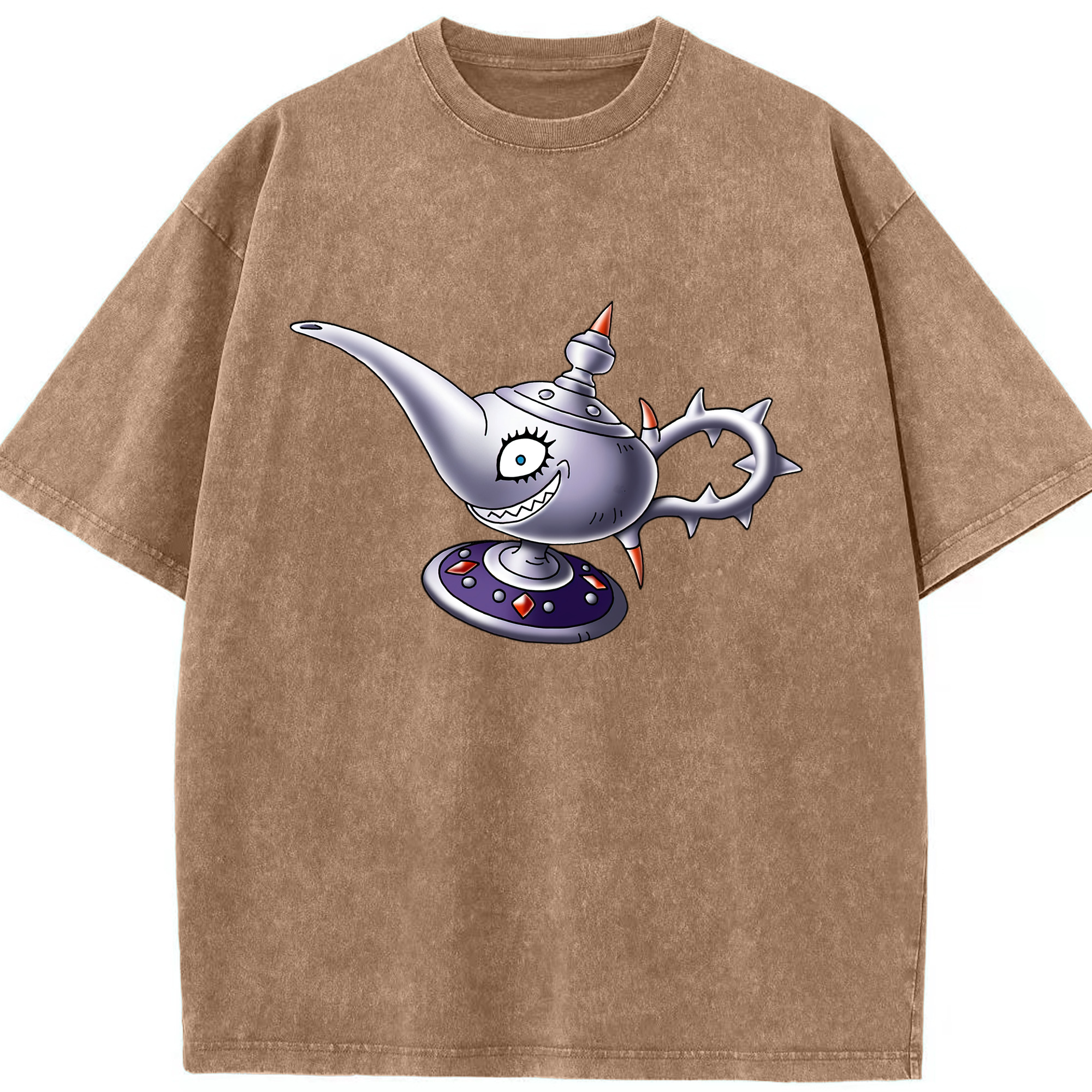 （画像用） ドラゴンクエスト Doragon Kuesuto Dragon Quest 綿100% ヴィンテージ風 半袖Tシャツ（フロントプリント）
