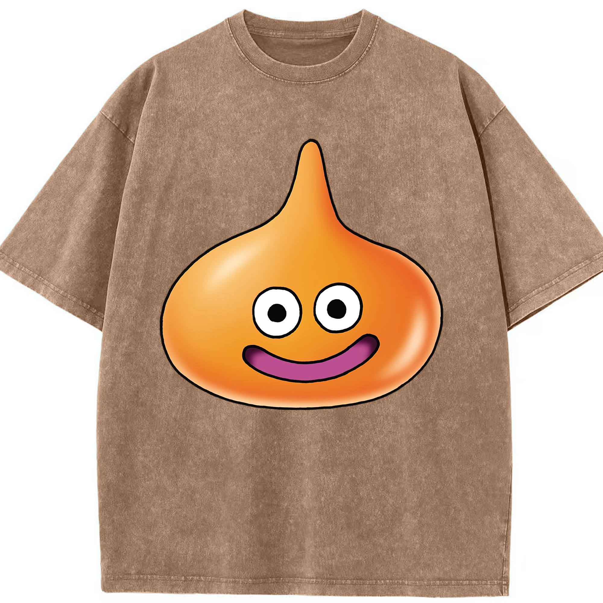 （画像用） ドラゴンクエスト Doragon Kuesuto Dragon Quest 綿100% ヴィンテージ風 半袖Tシャツ（フロントプリント）
