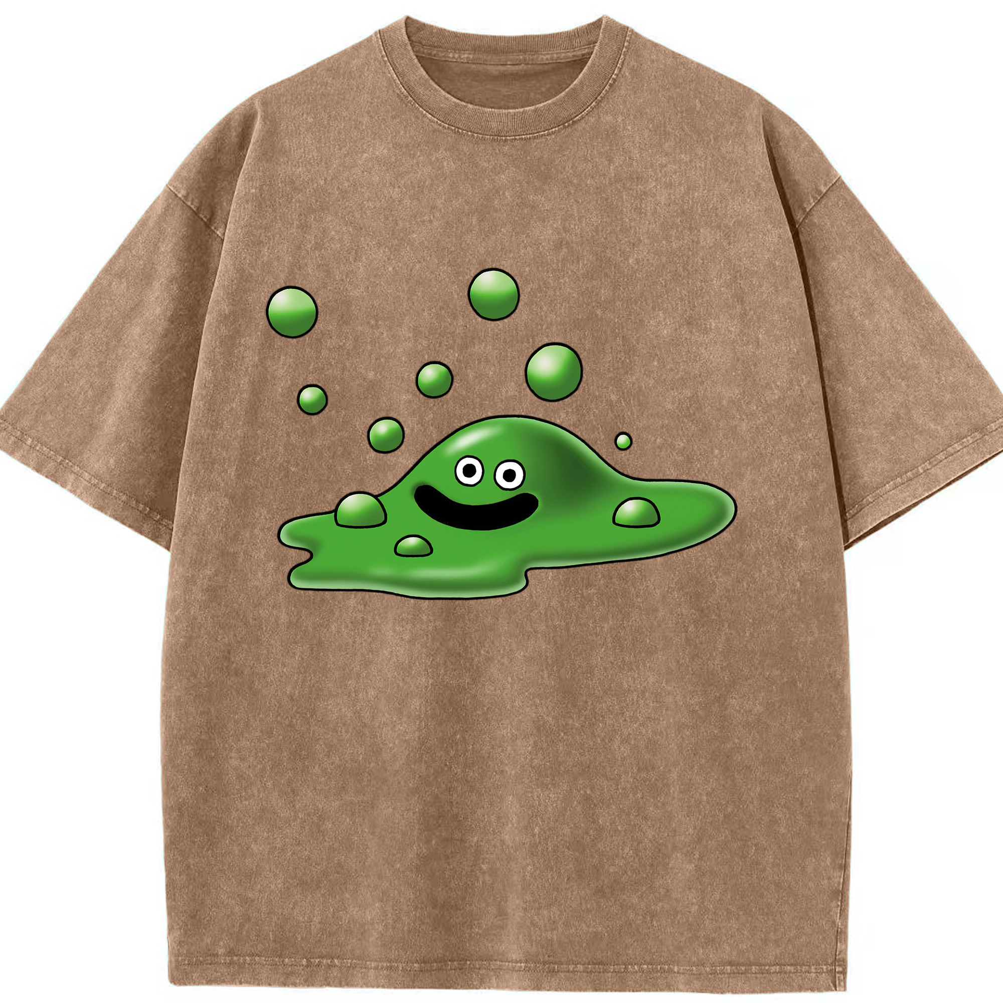 （画像用） ドラゴンクエスト Doragon Kuesuto Dragon Quest 綿100% ヴィンテージ風 半袖Tシャツ（フロントプリント）