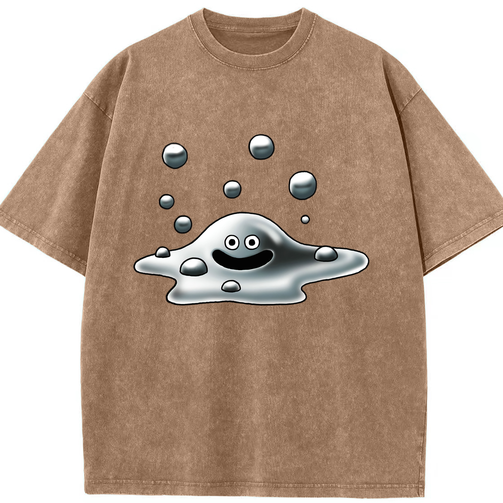 （画像用） ドラゴンクエスト Doragon Kuesuto Dragon Quest 綿100% ヴィンテージ風 半袖Tシャツ（フロントプリント）