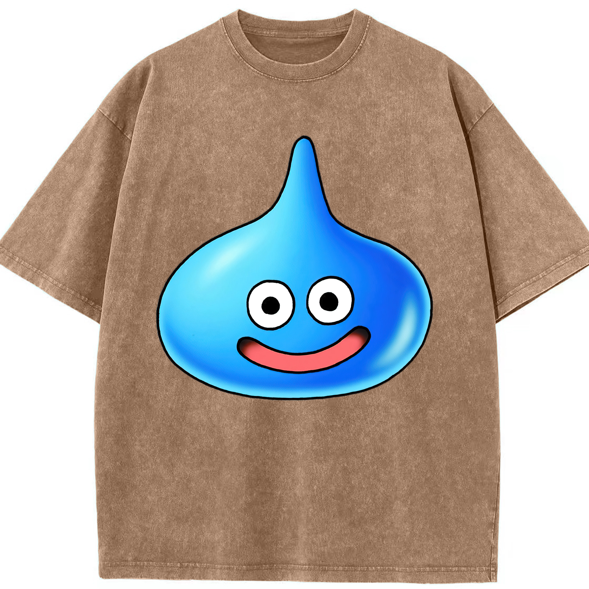 （画像用） ドラゴンクエスト Doragon Kuesuto Dragon Quest 綿100% ヴィンテージ風 半袖Tシャツ（フロントプリント）