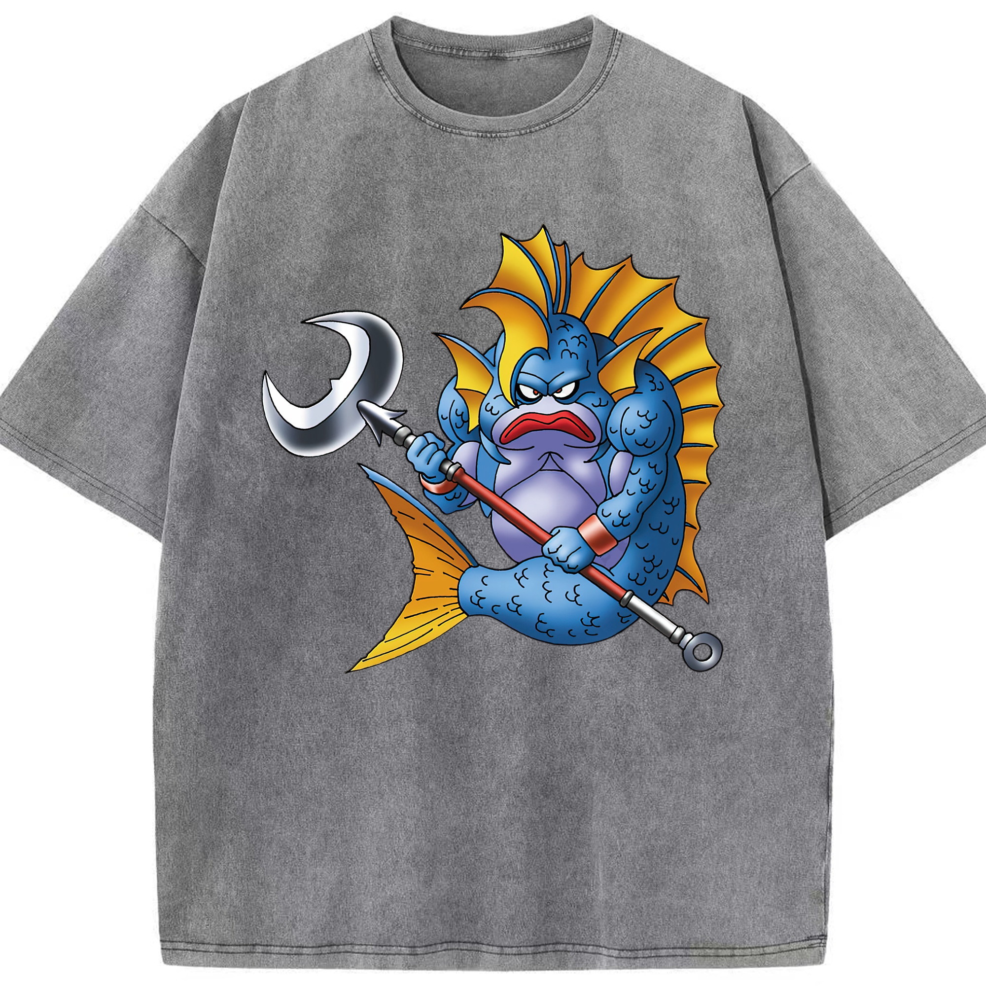 （画像用） ドラゴンクエスト Doragon Kuesuto Dragon Quest 綿100% ヴィンテージ風 半袖Tシャツ（フロントプリント）