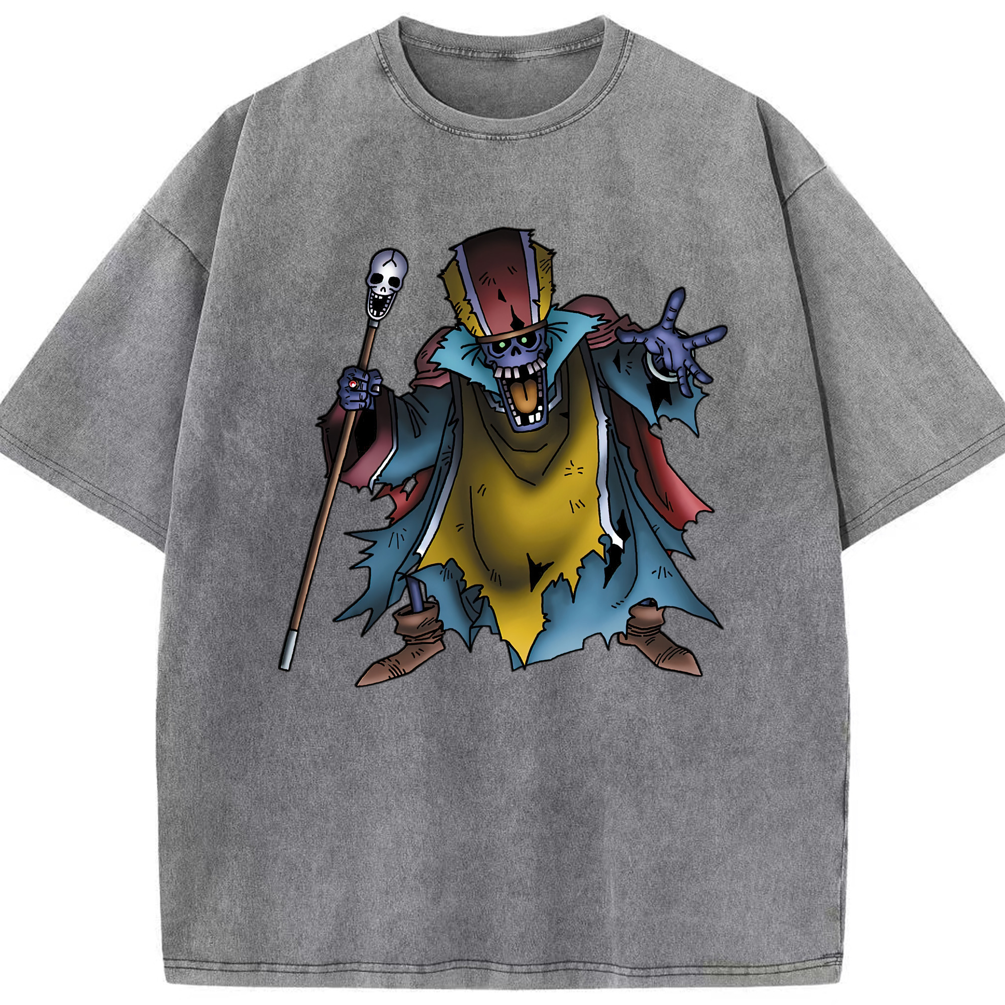 （画像用） ドラゴンクエスト Doragon Kuesuto Dragon Quest 綿100% ヴィンテージ風 半袖Tシャツ（フロントプリント）