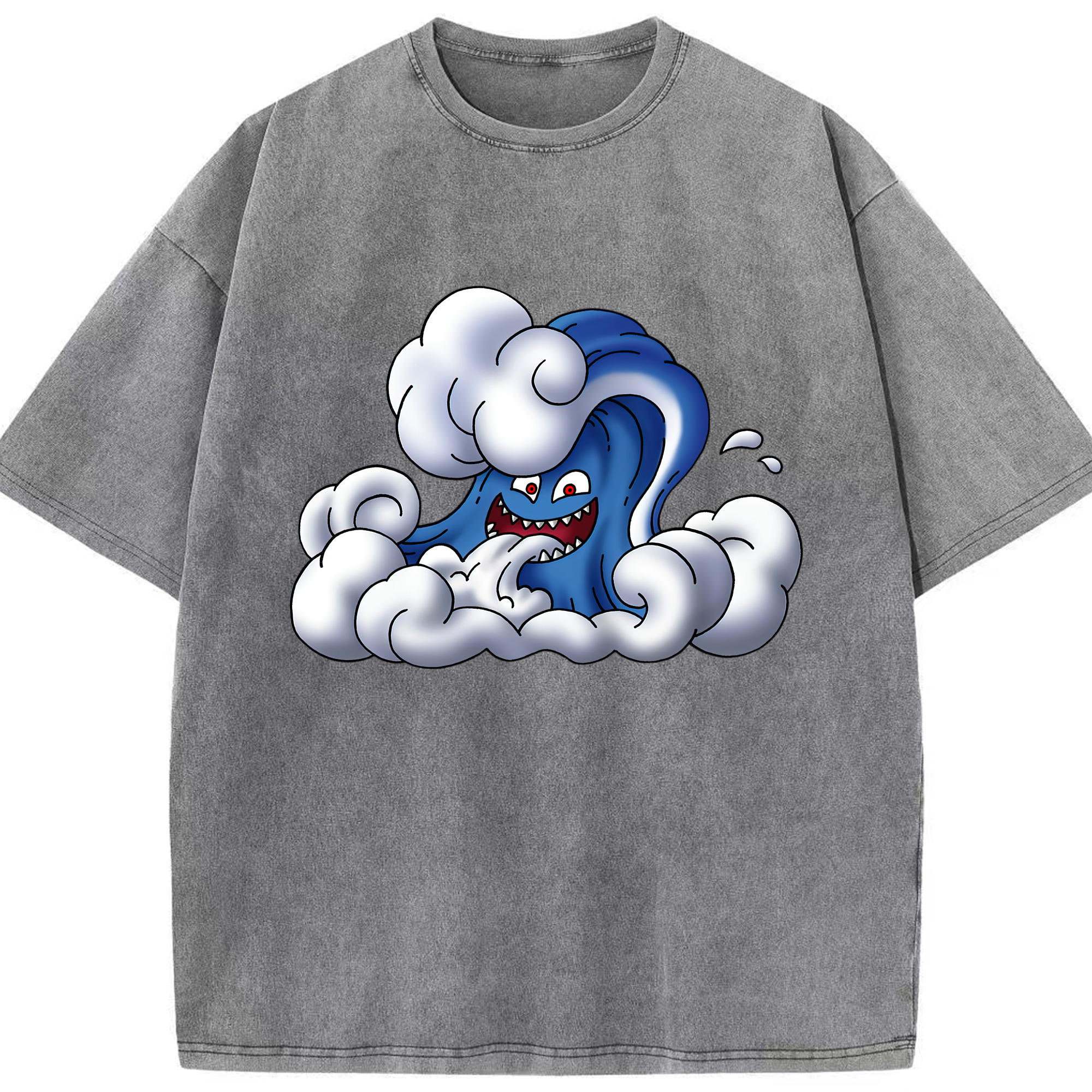 （画像用） ドラゴンクエスト Doragon Kuesuto Dragon Quest 綿100% ヴィンテージ風 半袖Tシャツ（フロントプリント）