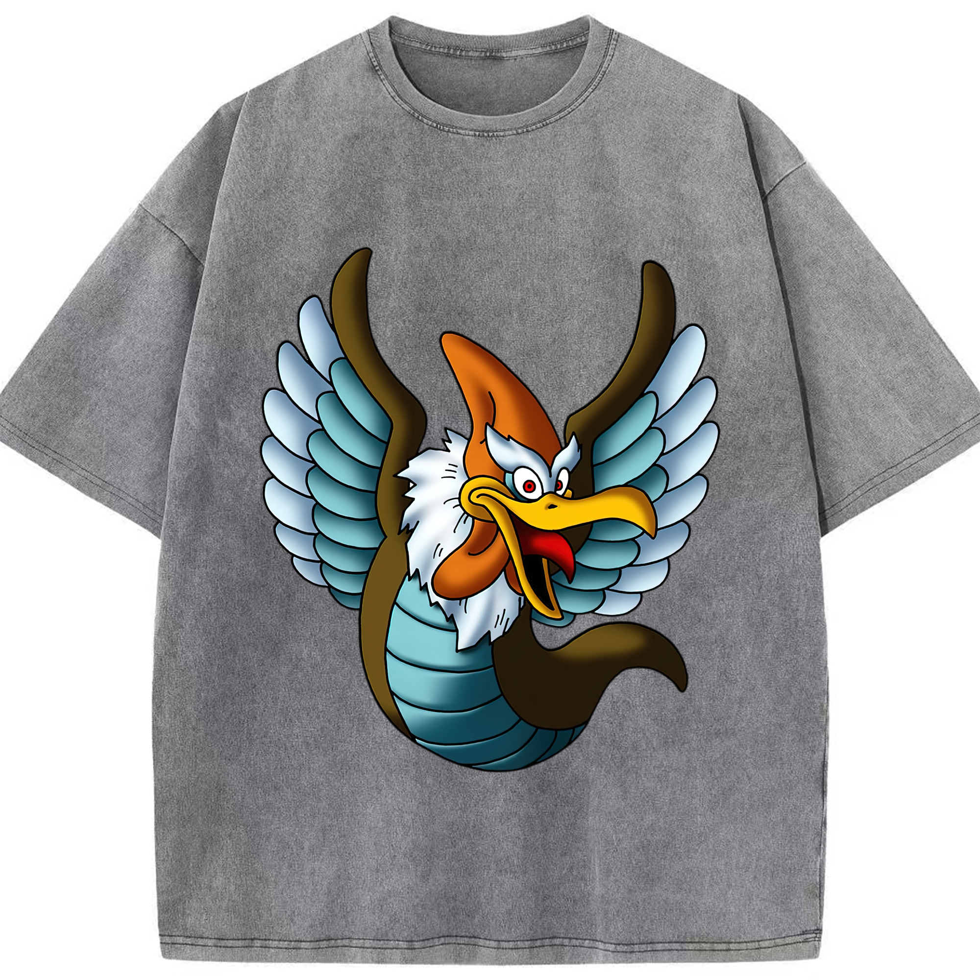 （画像用） ドラゴンクエスト Doragon Kuesuto Dragon Quest 綿100% ヴィンテージ風 半袖Tシャツ（フロントプリント）