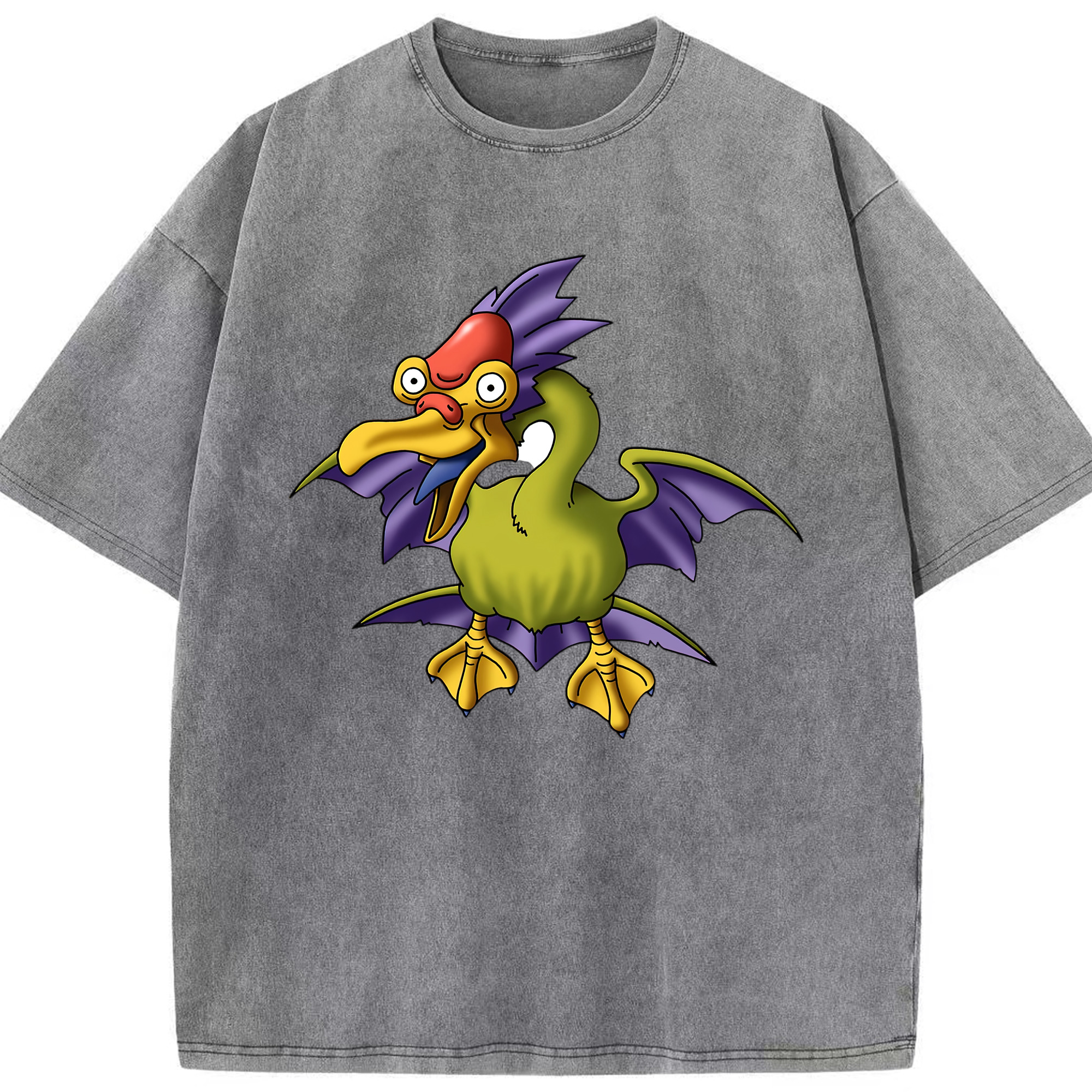 （画像用） ドラゴンクエスト Doragon Kuesuto Dragon Quest 綿100% ヴィンテージ風 半袖Tシャツ（フロントプリント）