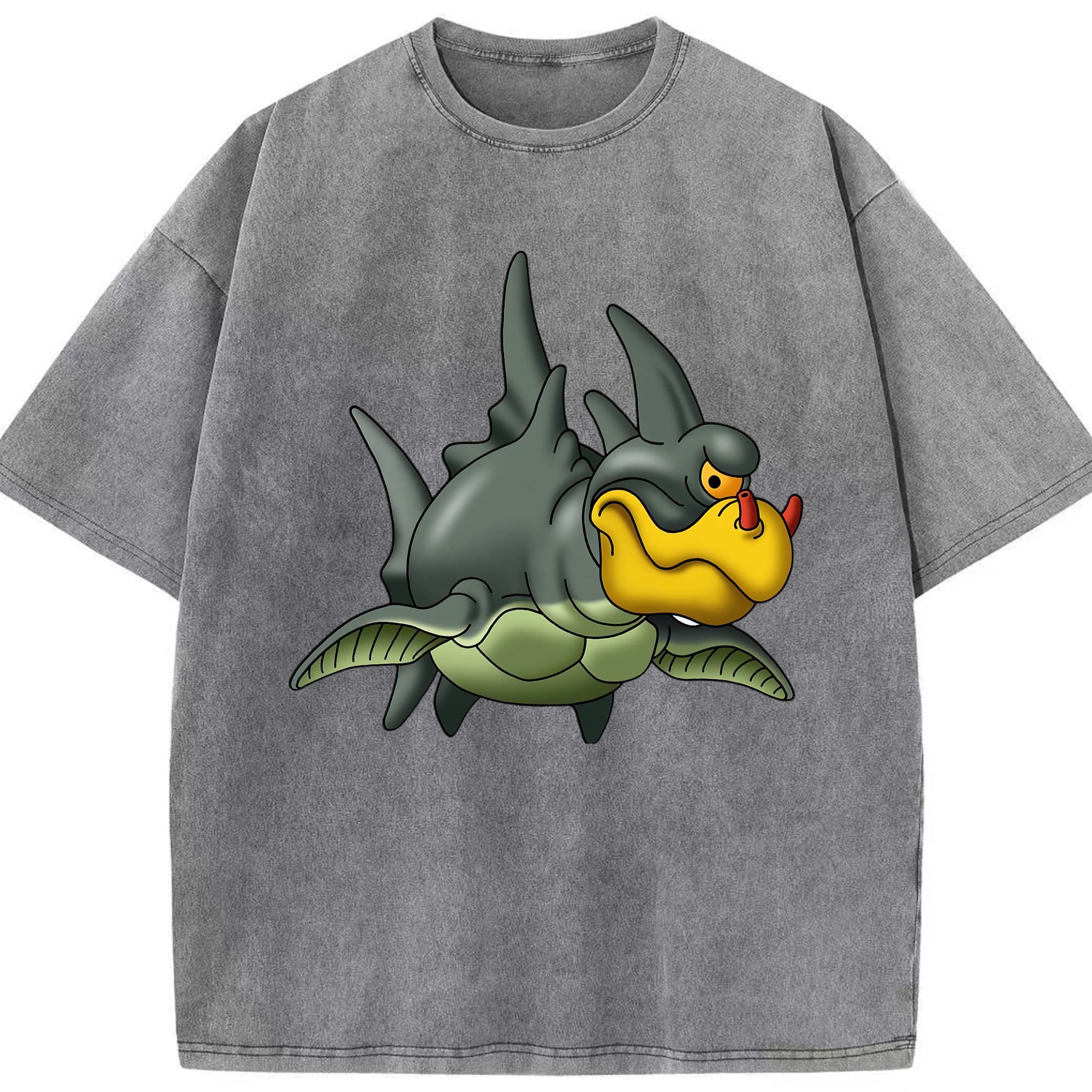 （画像用） ドラゴンクエスト Doragon Kuesuto Dragon Quest 綿100% ヴィンテージ風 半袖Tシャツ（フロントプリント）