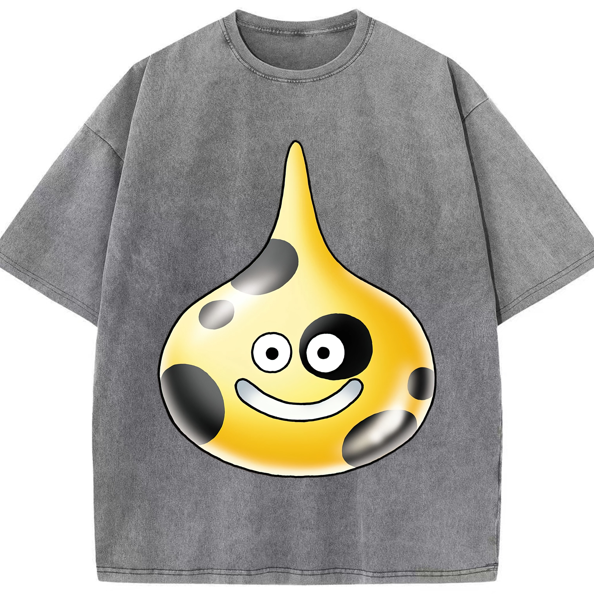（画像用） ドラゴンクエスト Doragon Kuesuto Dragon Quest 綿100% ヴィンテージ風 半袖Tシャツ（フロントプリント）