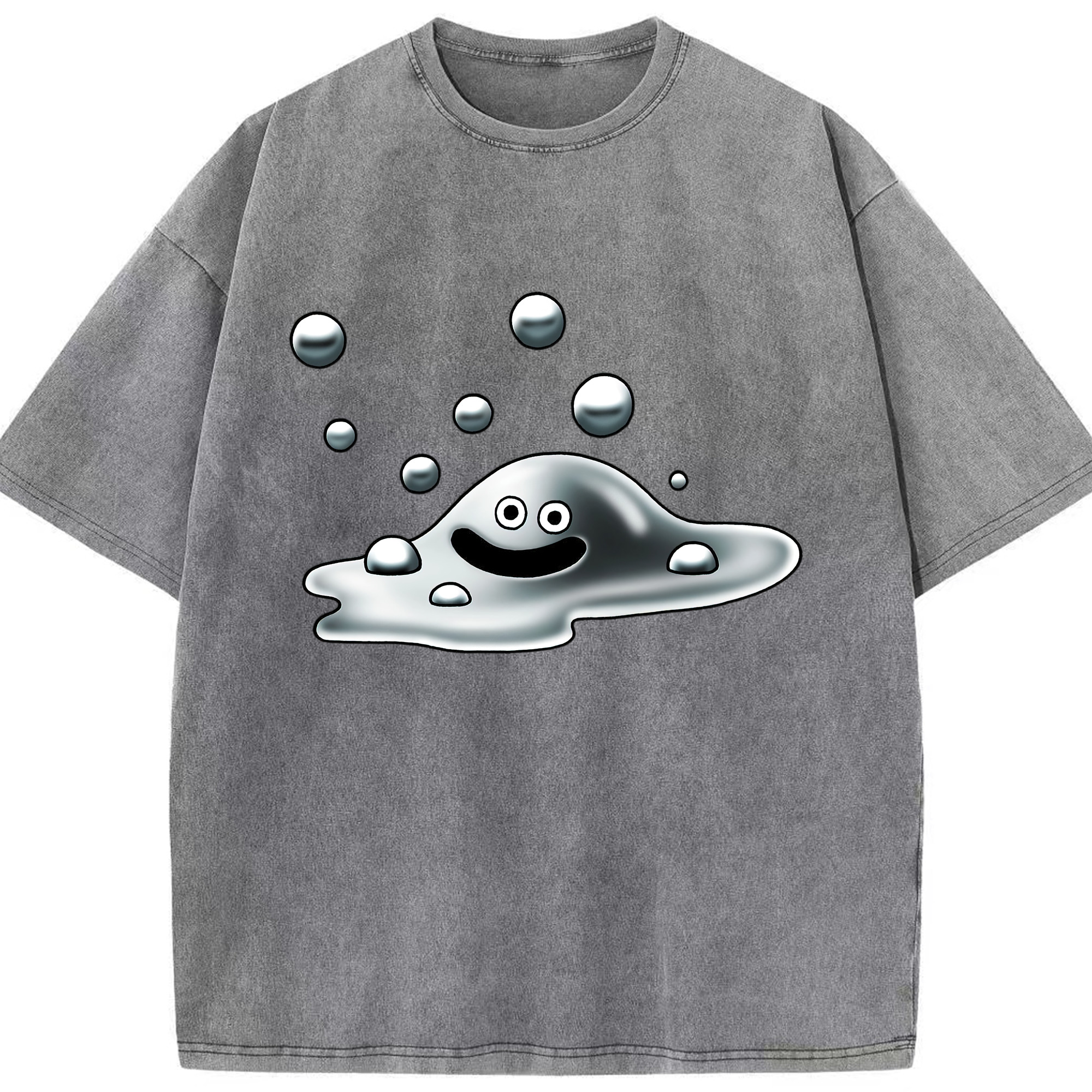 （画像用） ドラゴンクエスト Doragon Kuesuto Dragon Quest 綿100% ヴィンテージ風 半袖Tシャツ（フロントプリント）