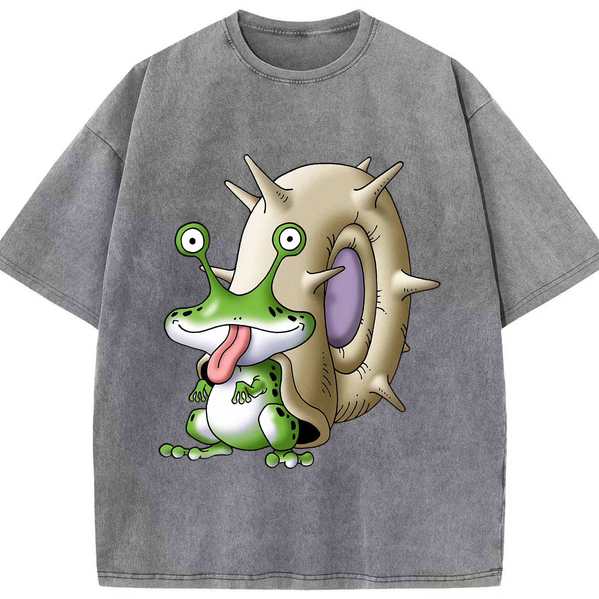 （画像用） ドラゴンクエスト Doragon Kuesuto Dragon Quest 綿100% ヴィンテージ風 半袖Tシャツ（フロントプリント）
