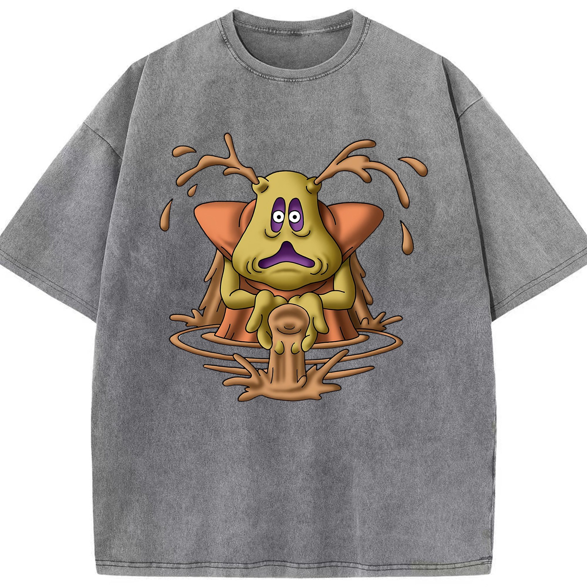 （画像用） ドラゴンクエスト Doragon Kuesuto Dragon Quest 綿100% ヴィンテージ風 半袖Tシャツ（フロントプリント）