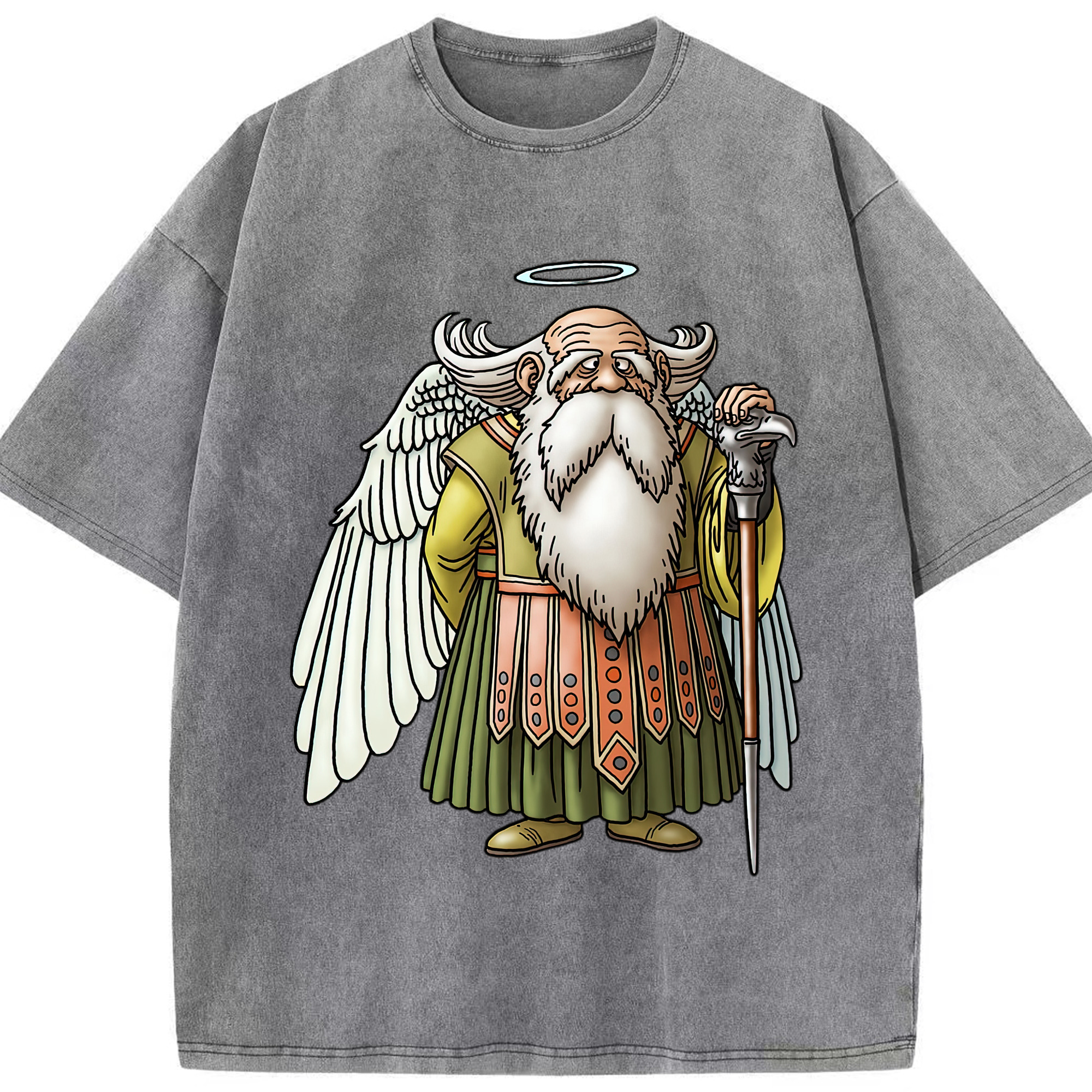 （画像用） ドラゴンクエスト Doragon Kuesuto Dragon Quest 綿100% ヴィンテージ風 半袖Tシャツ（フロントプリント）
