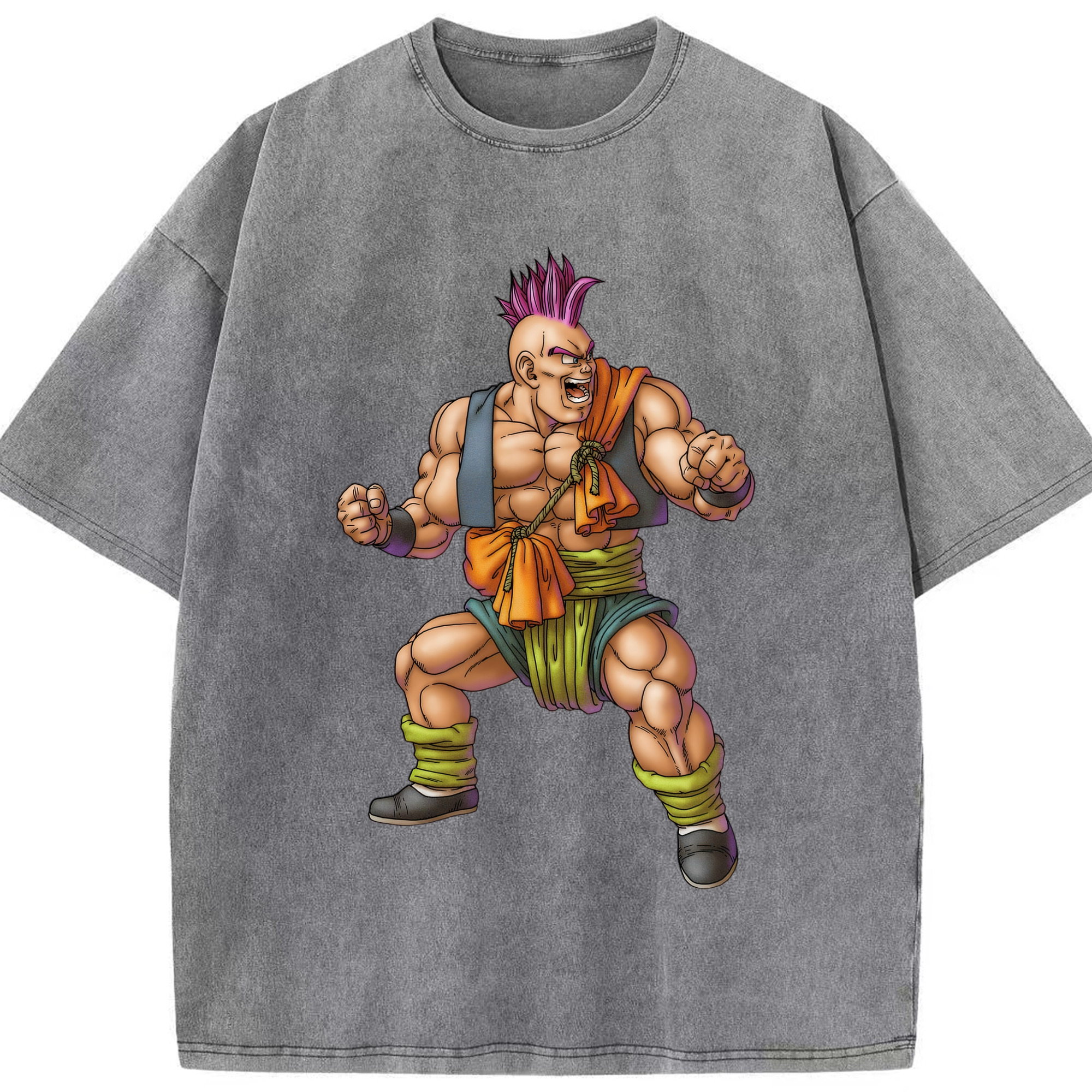 （画像用） ドラゴンクエスト Doragon Kuesuto Dragon Quest 綿100% ヴィンテージ風 半袖Tシャツ（フロントプリント）