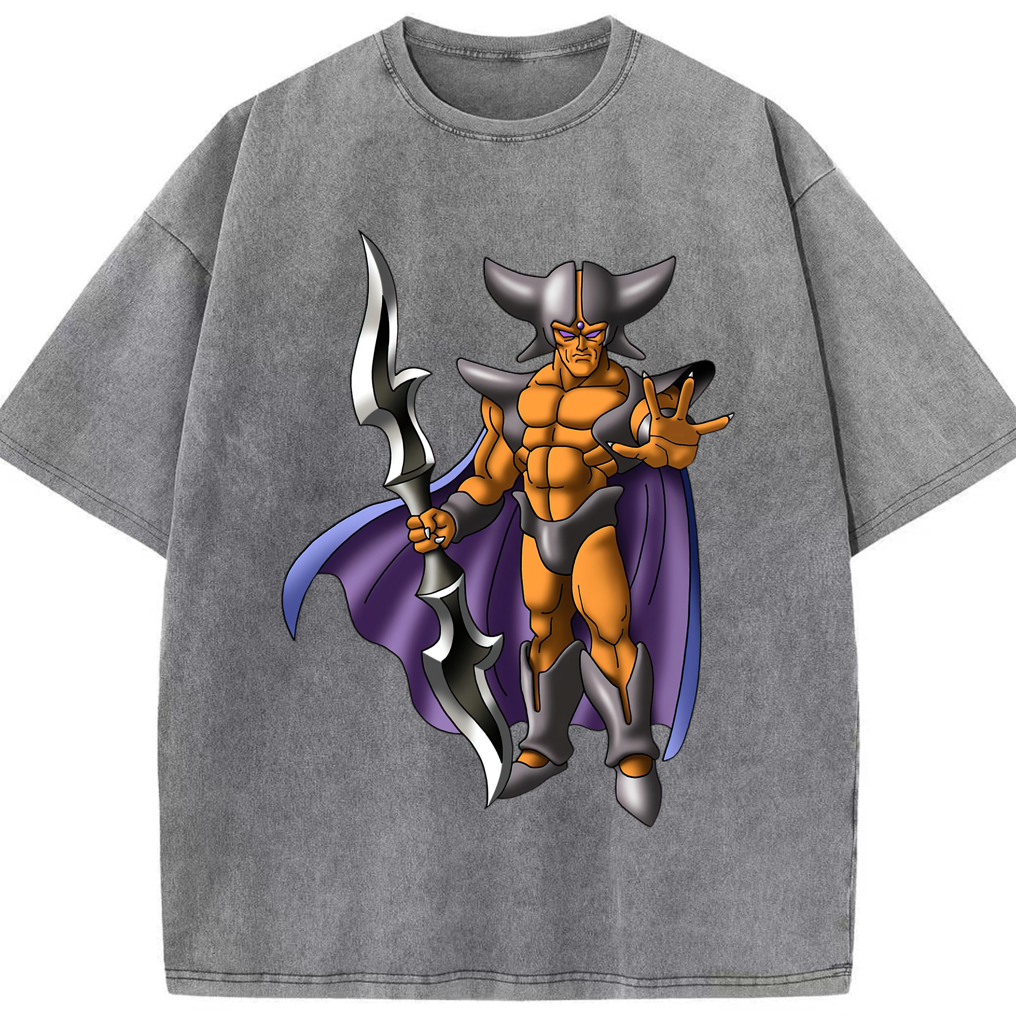 （画像用） ドラゴンクエスト Doragon Kuesuto Dragon Quest 綿100% ヴィンテージ風 半袖Tシャツ（フロントプリント）