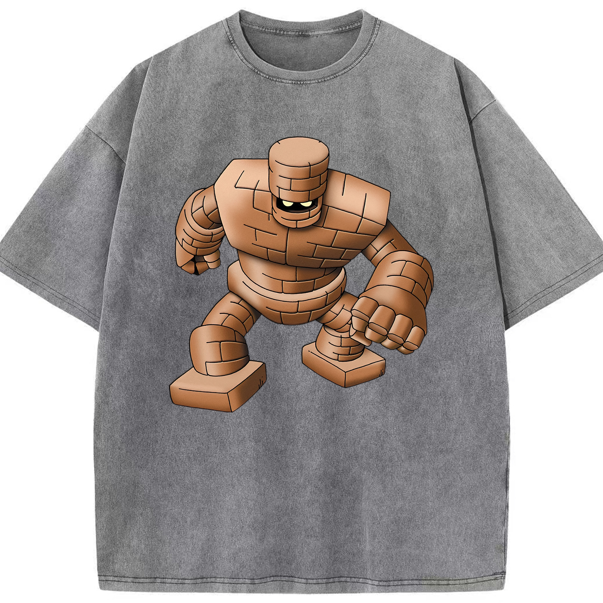 （画像用） ドラゴンクエスト Doragon Kuesuto Dragon Quest 綿100% ヴィンテージ風 半袖Tシャツ（フロントプリント）