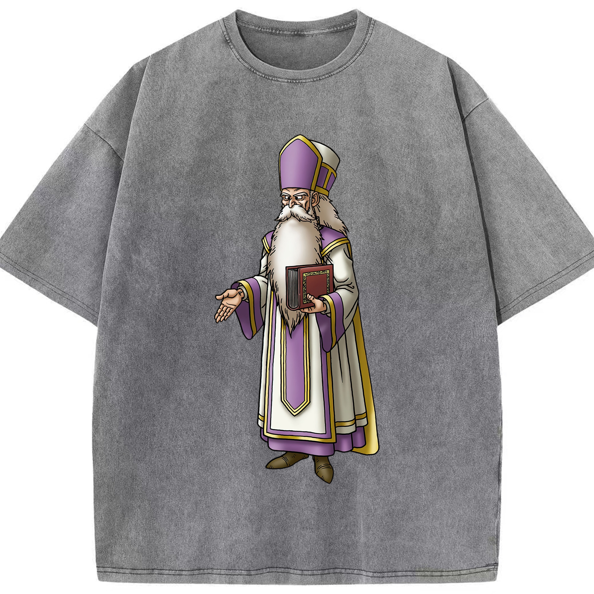 （画像用） ドラゴンクエスト Doragon Kuesuto Dragon Quest 綿100% ヴィンテージ風 半袖Tシャツ（フロントプリント）
