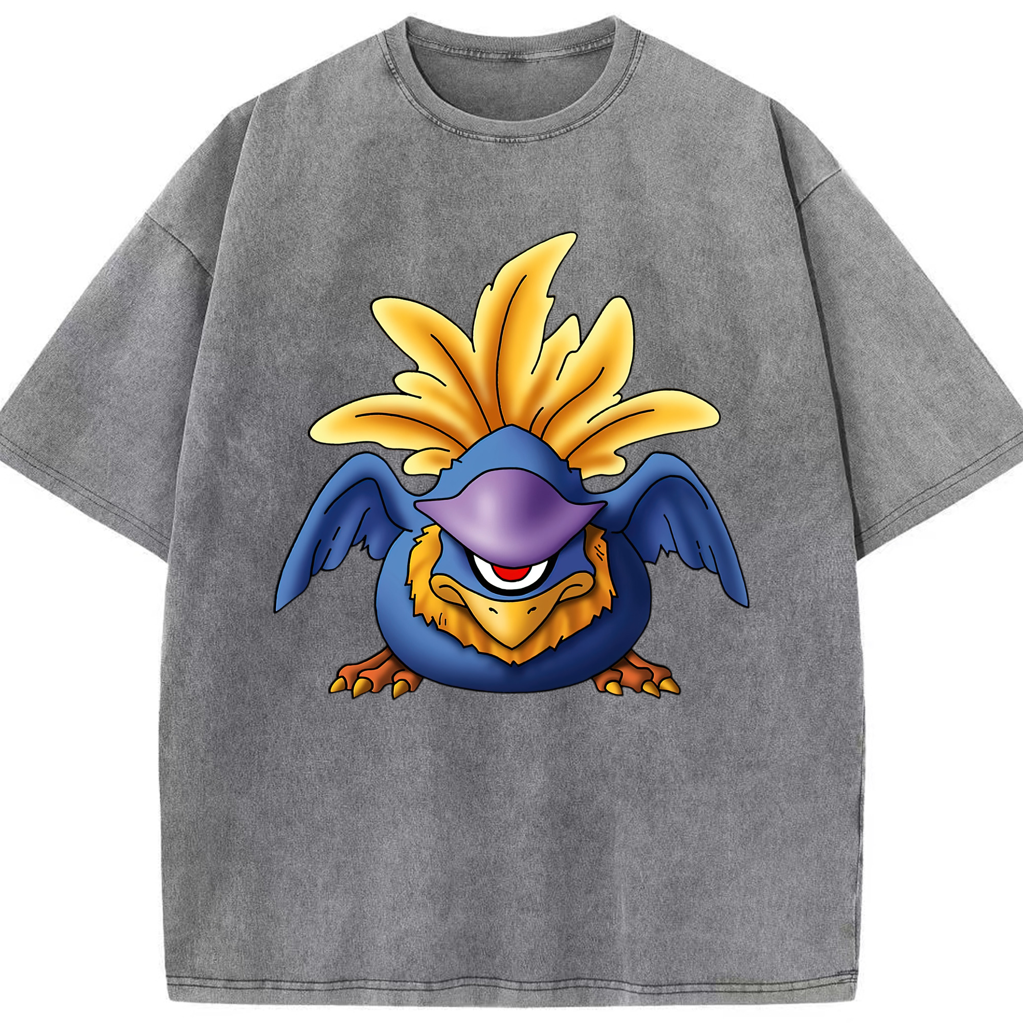 （画像用） ドラゴンクエスト Doragon Kuesuto Dragon Quest 綿100% ヴィンテージ風 半袖Tシャツ（フロントプリント）