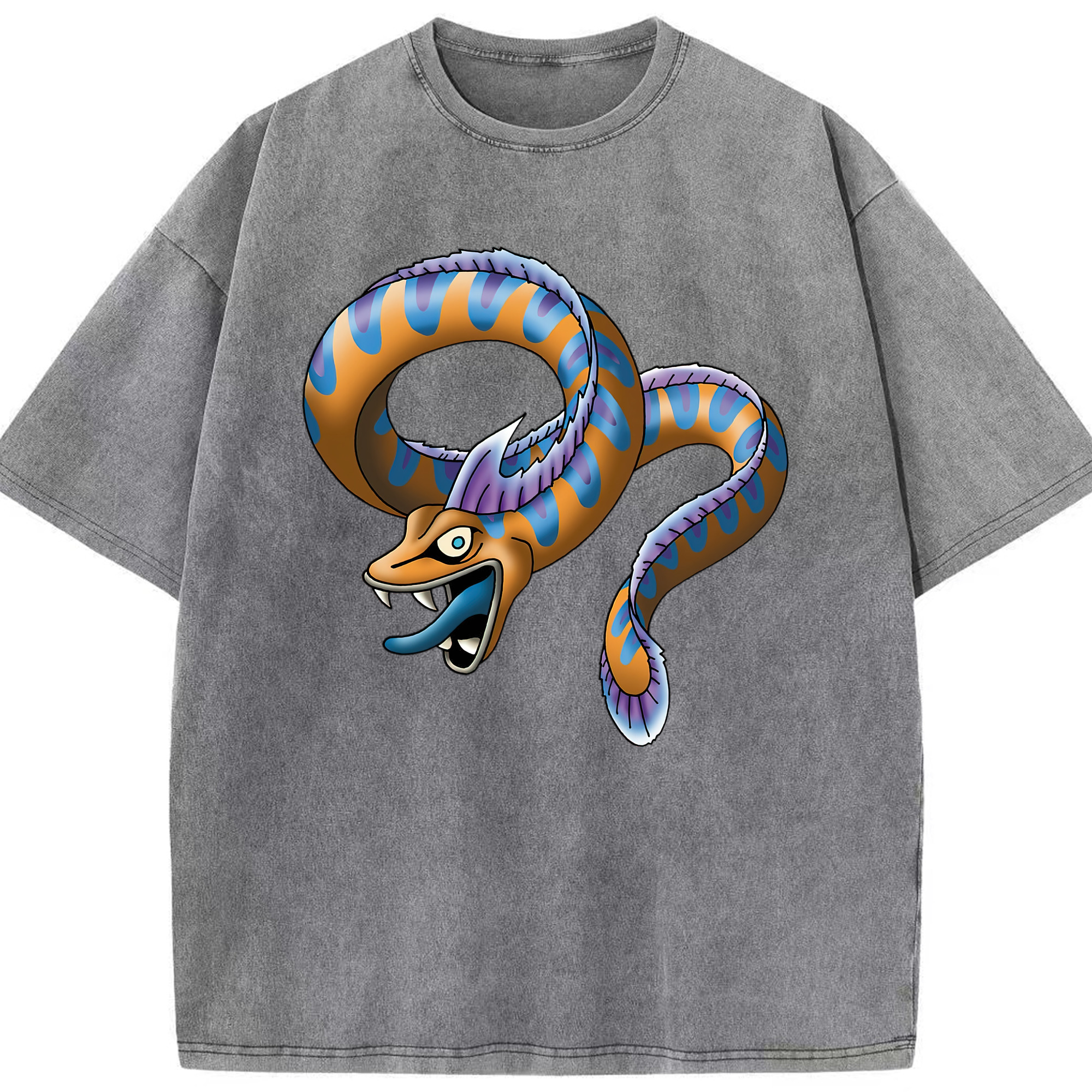 （画像用） ドラゴンクエスト Doragon Kuesuto Dragon Quest 綿100% ヴィンテージ風 半袖Tシャツ（フロントプリント）