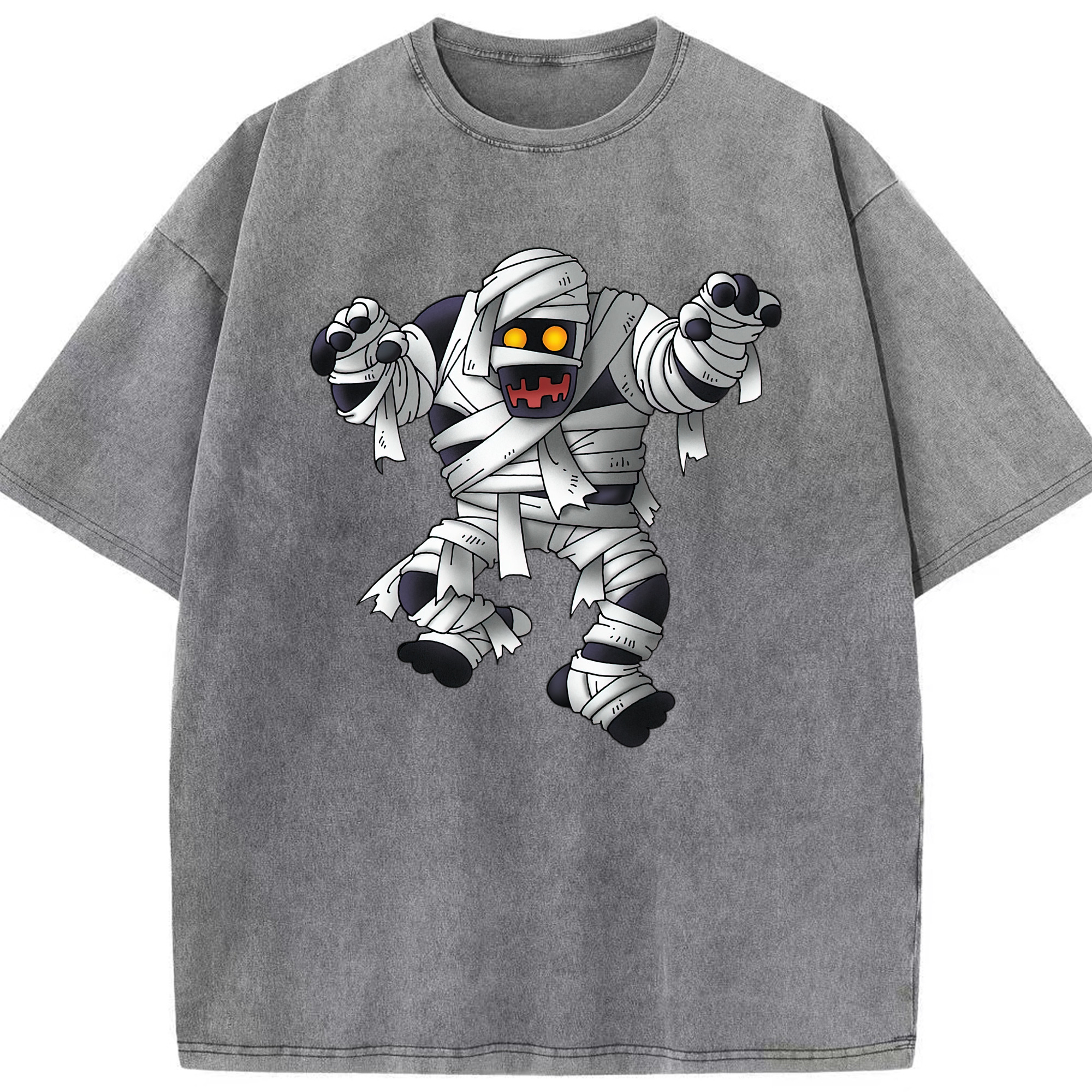 （画像用） ドラゴンクエスト Doragon Kuesuto Dragon Quest 綿100% ヴィンテージ風 半袖Tシャツ（フロントプリント）