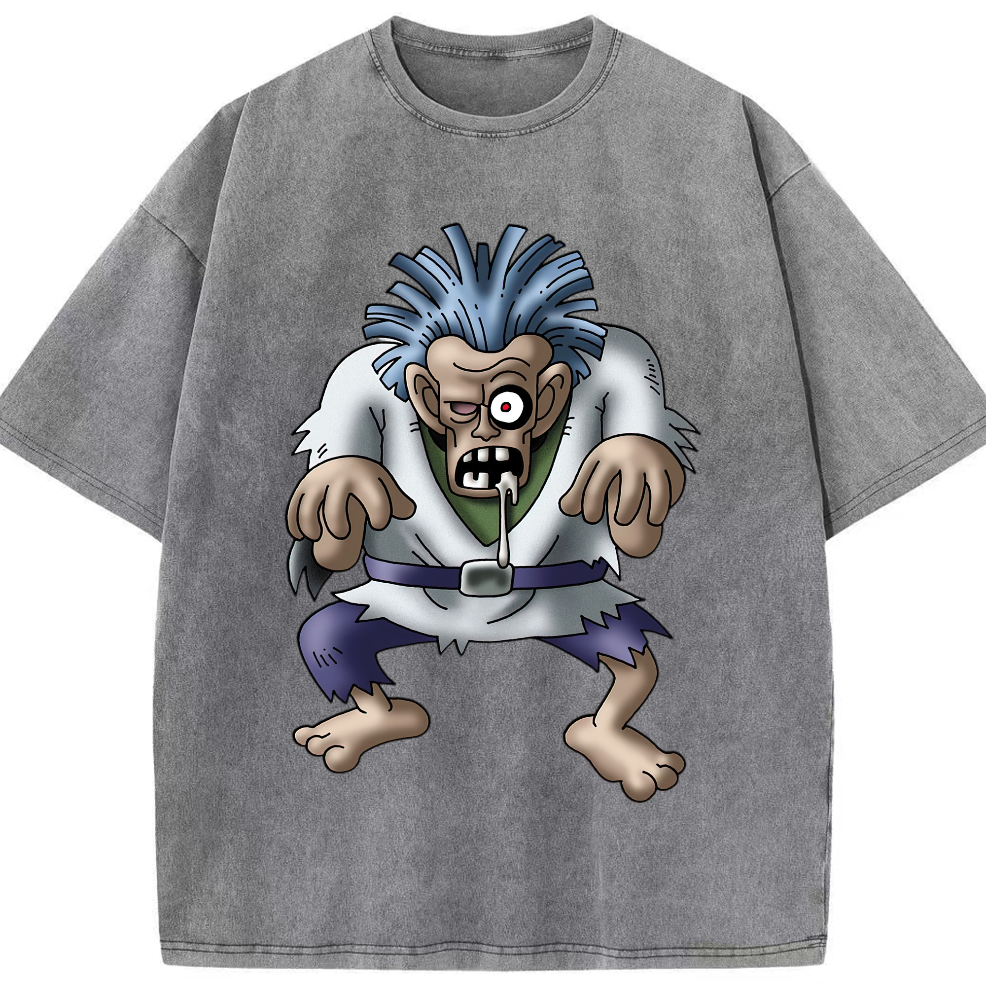 （画像用） ドラゴンクエスト Doragon Kuesuto Dragon Quest 綿100% ヴィンテージ風 半袖Tシャツ（フロントプリント）