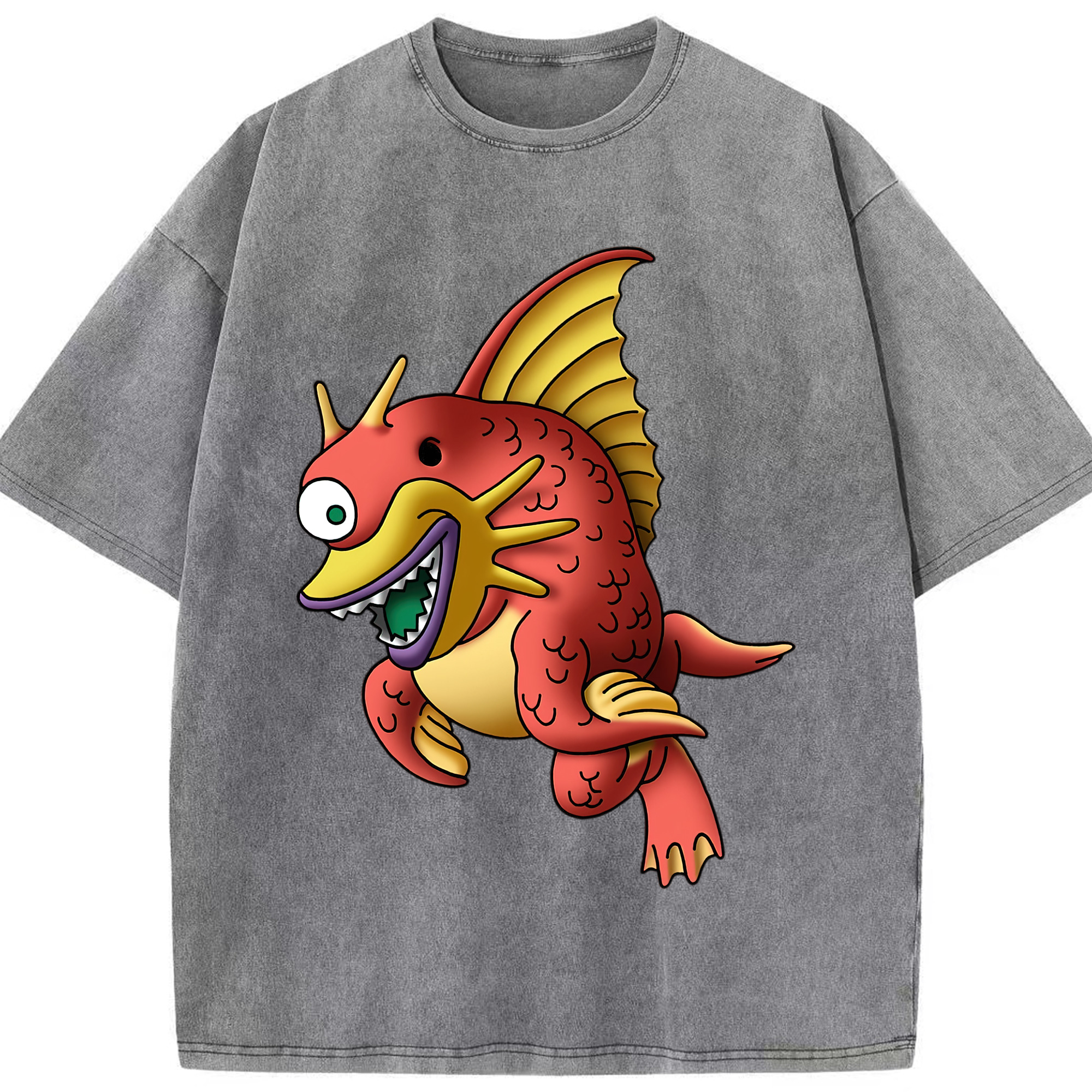 （画像用） ドラゴンクエスト Doragon Kuesuto Dragon Quest 綿100% ヴィンテージ風 半袖Tシャツ（フロントプリント）