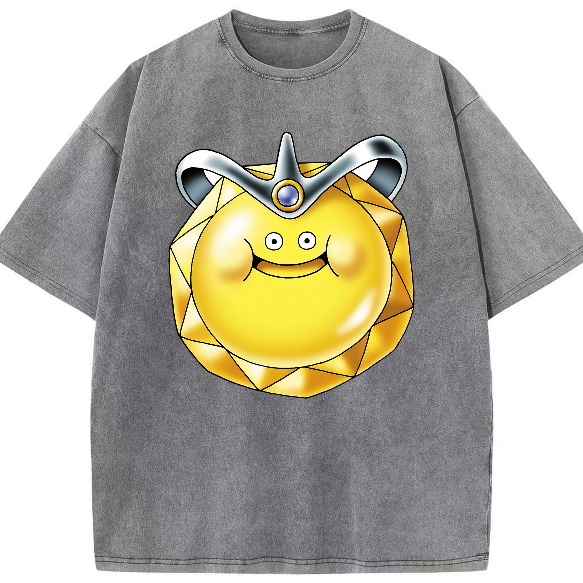 （画像用） ドラゴンクエスト Doragon Kuesuto Dragon Quest 綿100% ヴィンテージ風 半袖Tシャツ（フロントプリント）