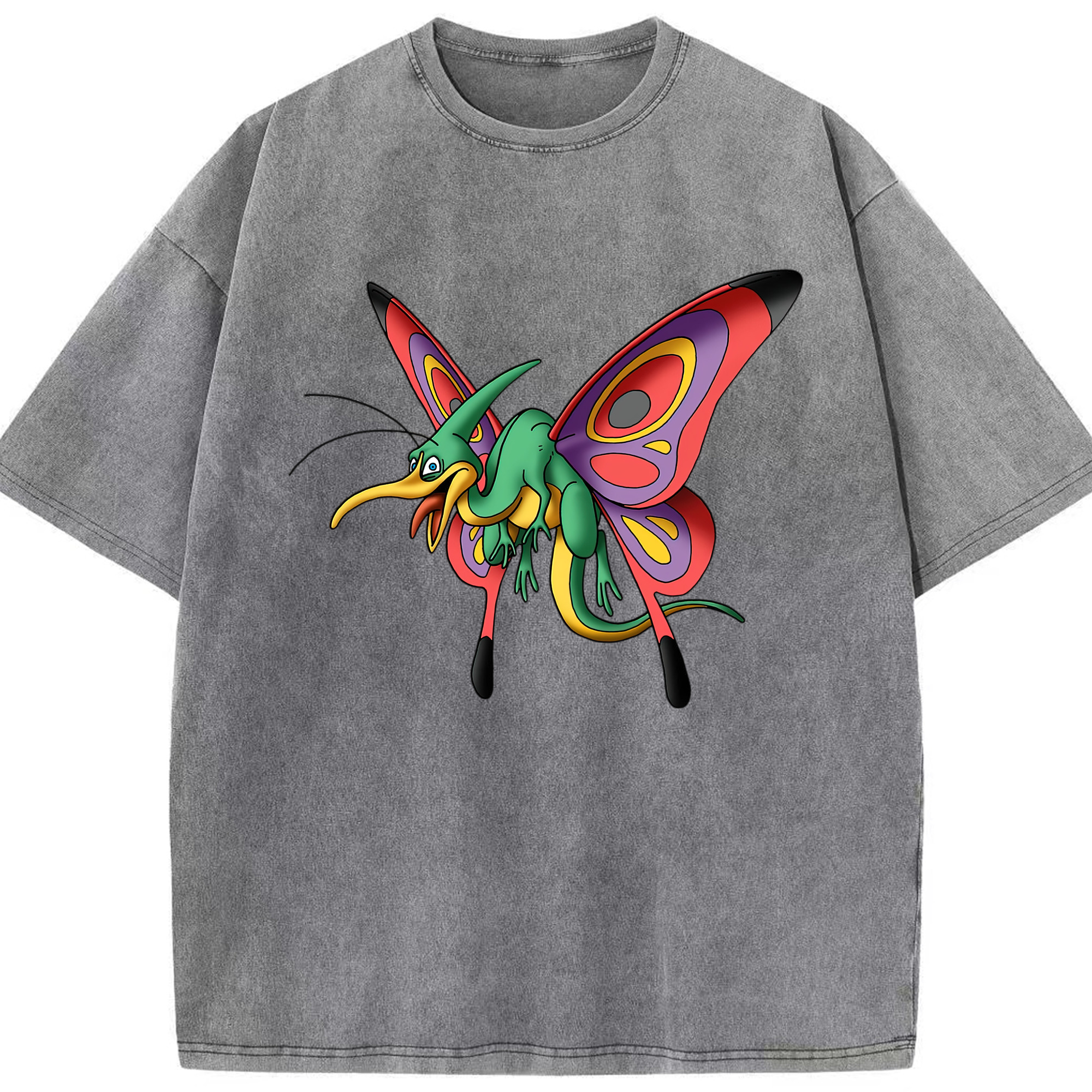 （画像用） ドラゴンクエスト Doragon Kuesuto Dragon Quest 綿100% ヴィンテージ風 半袖Tシャツ（フロントプリント）