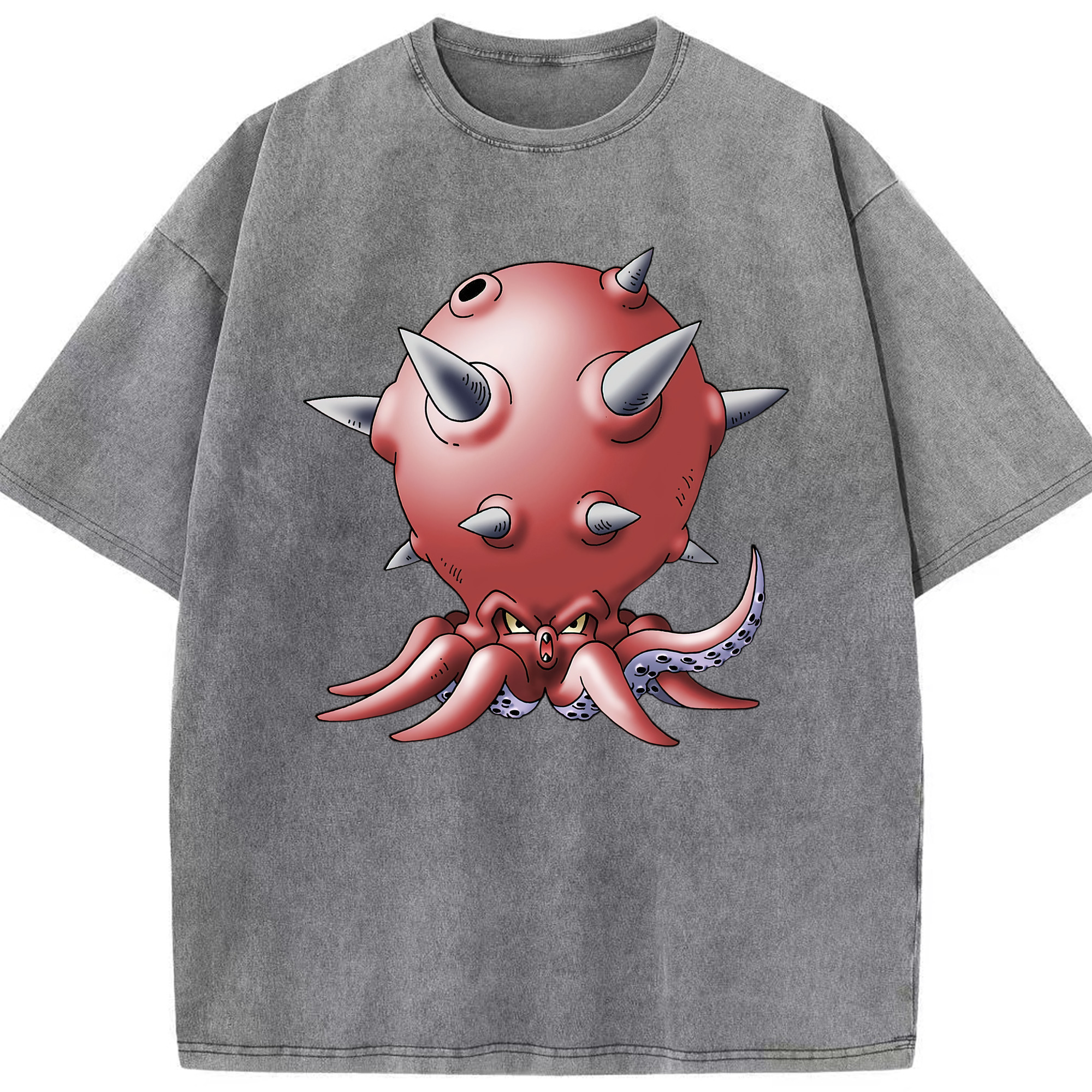 （画像用） ドラゴンクエスト Doragon Kuesuto Dragon Quest 綿100% ヴィンテージ風 半袖Tシャツ（フロントプリント）