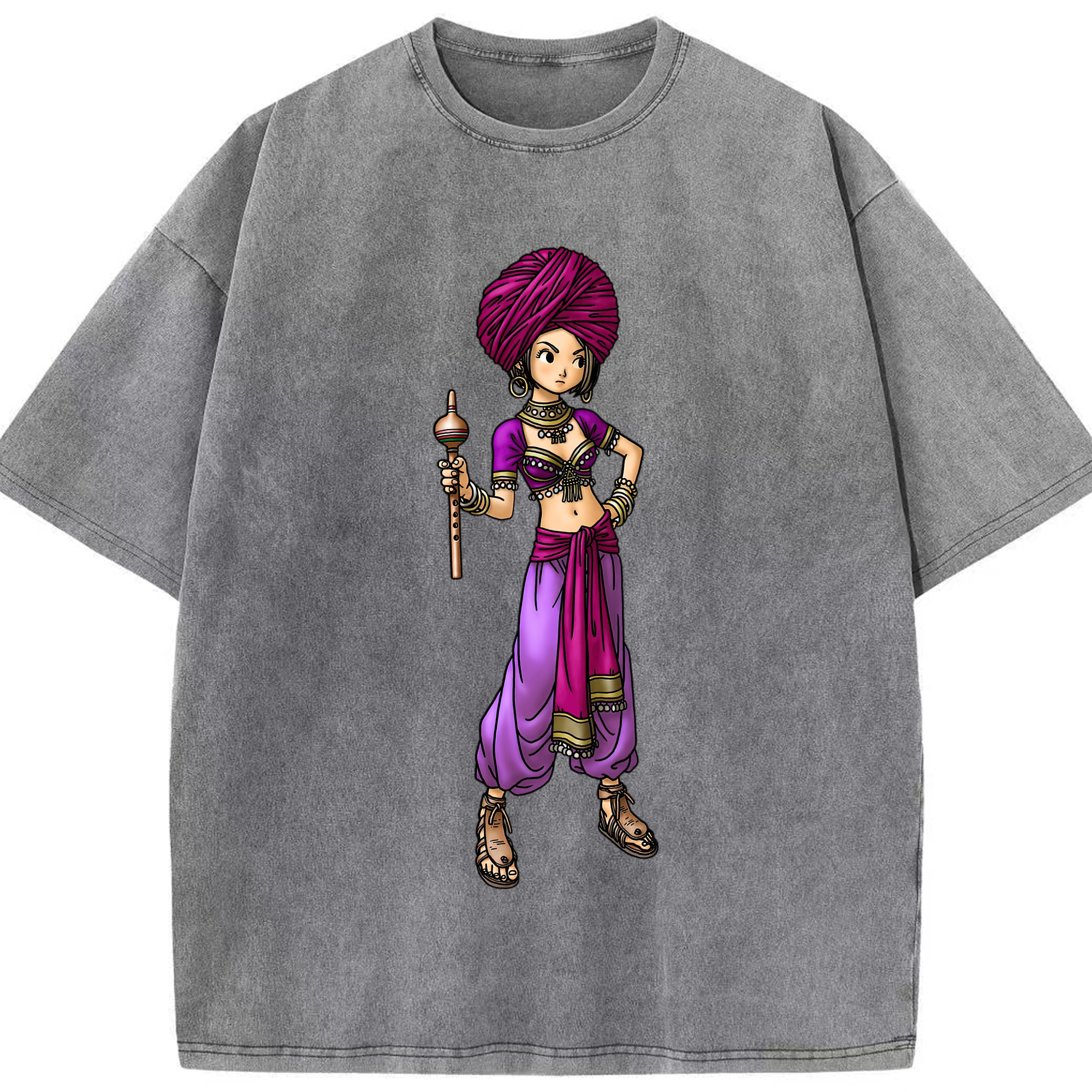 （画像用） ドラゴンクエスト Doragon Kuesuto Dragon Quest 綿100% ヴィンテージ風 半袖Tシャツ（フロントプリント）