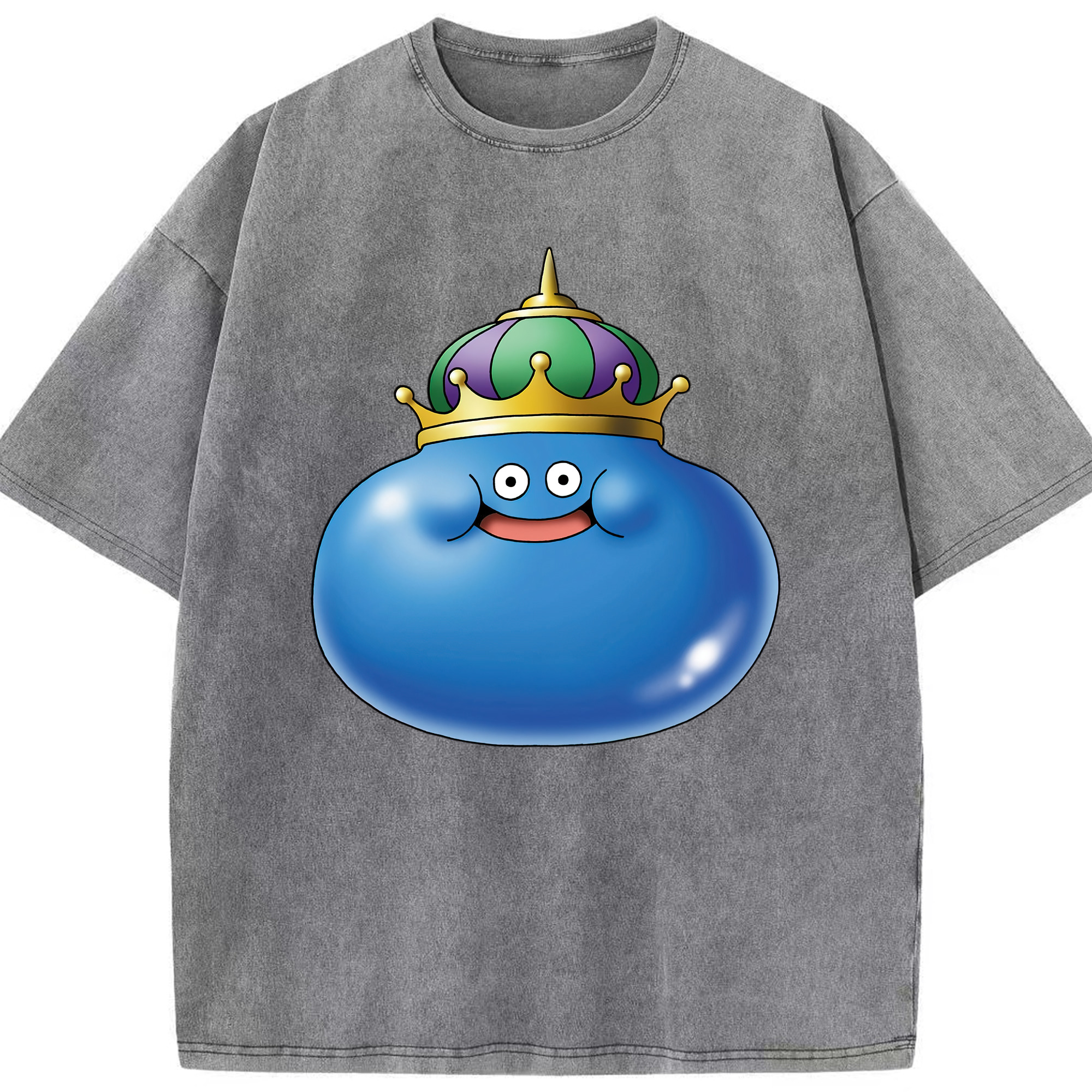 （画像用） ドラゴンクエスト Doragon Kuesuto Dragon Quest 綿100% ヴィンテージ風 半袖Tシャツ（フロントプリント）