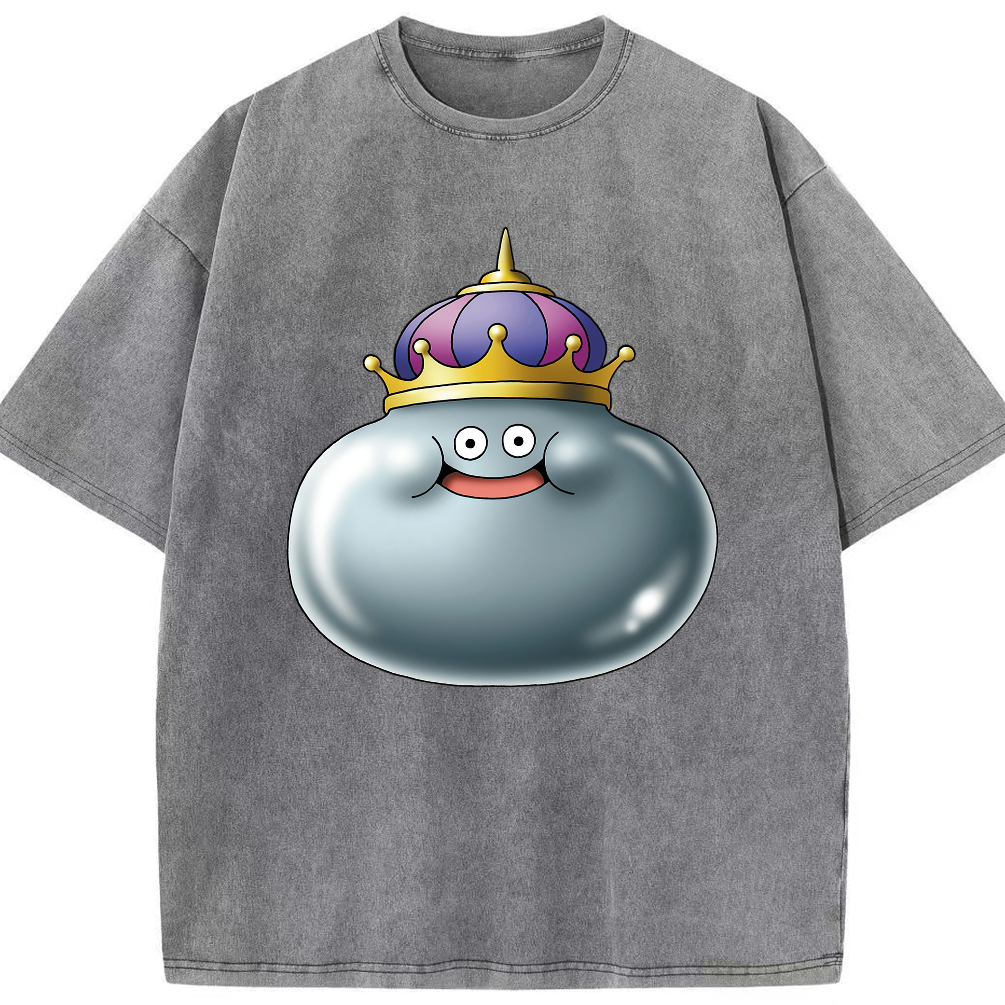 （画像用） ドラゴンクエスト Doragon Kuesuto Dragon Quest 綿100% ヴィンテージ風 半袖Tシャツ（フロントプリント）