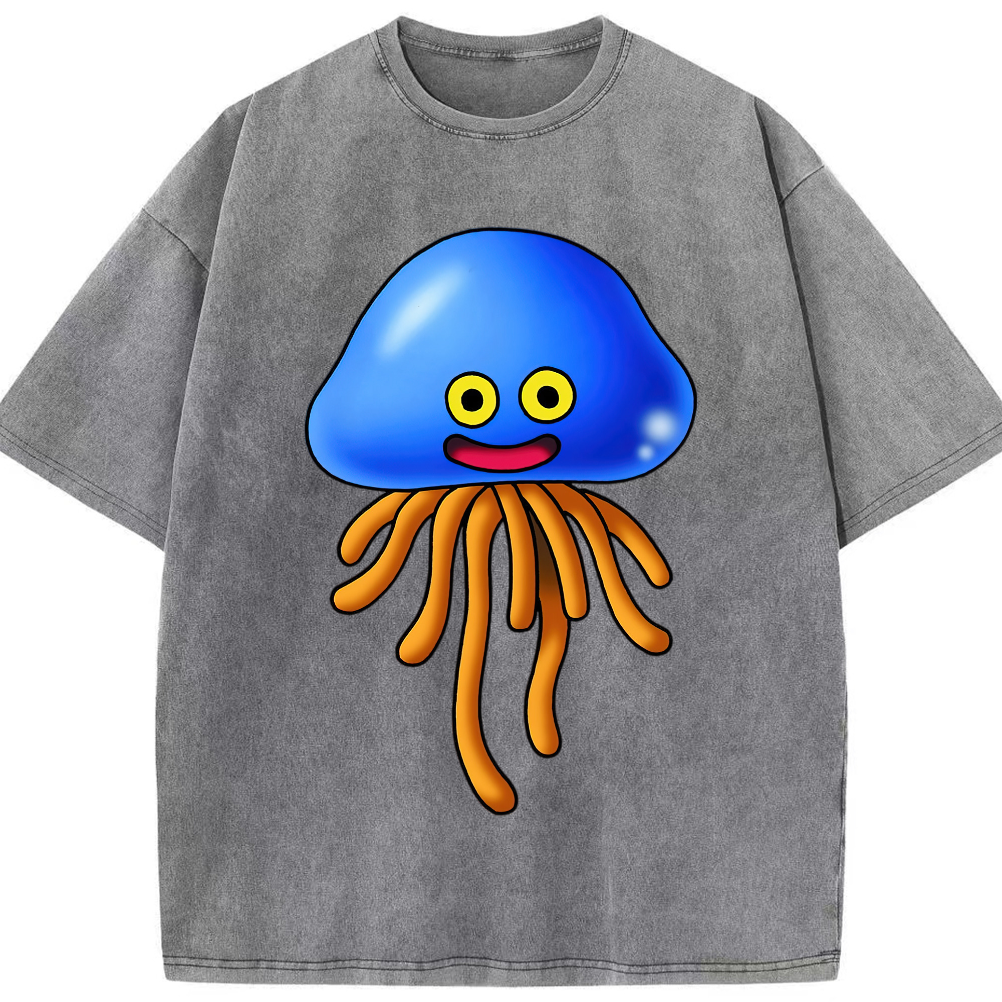 （画像用） ドラゴンクエスト Doragon Kuesuto Dragon Quest 綿100% ヴィンテージ風 半袖Tシャツ（フロントプリント）
