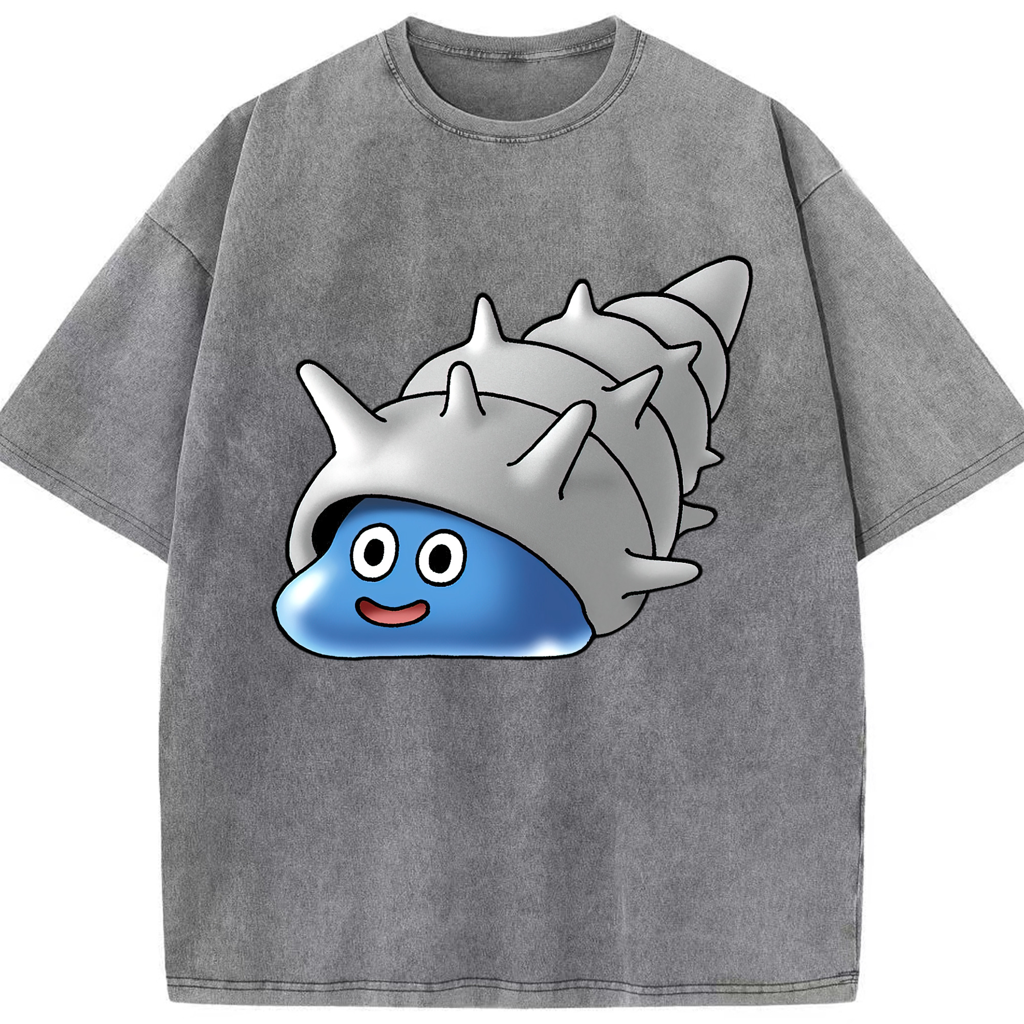 （画像用） ドラゴンクエスト Doragon Kuesuto Dragon Quest 綿100% ヴィンテージ風 半袖Tシャツ（フロントプリント）