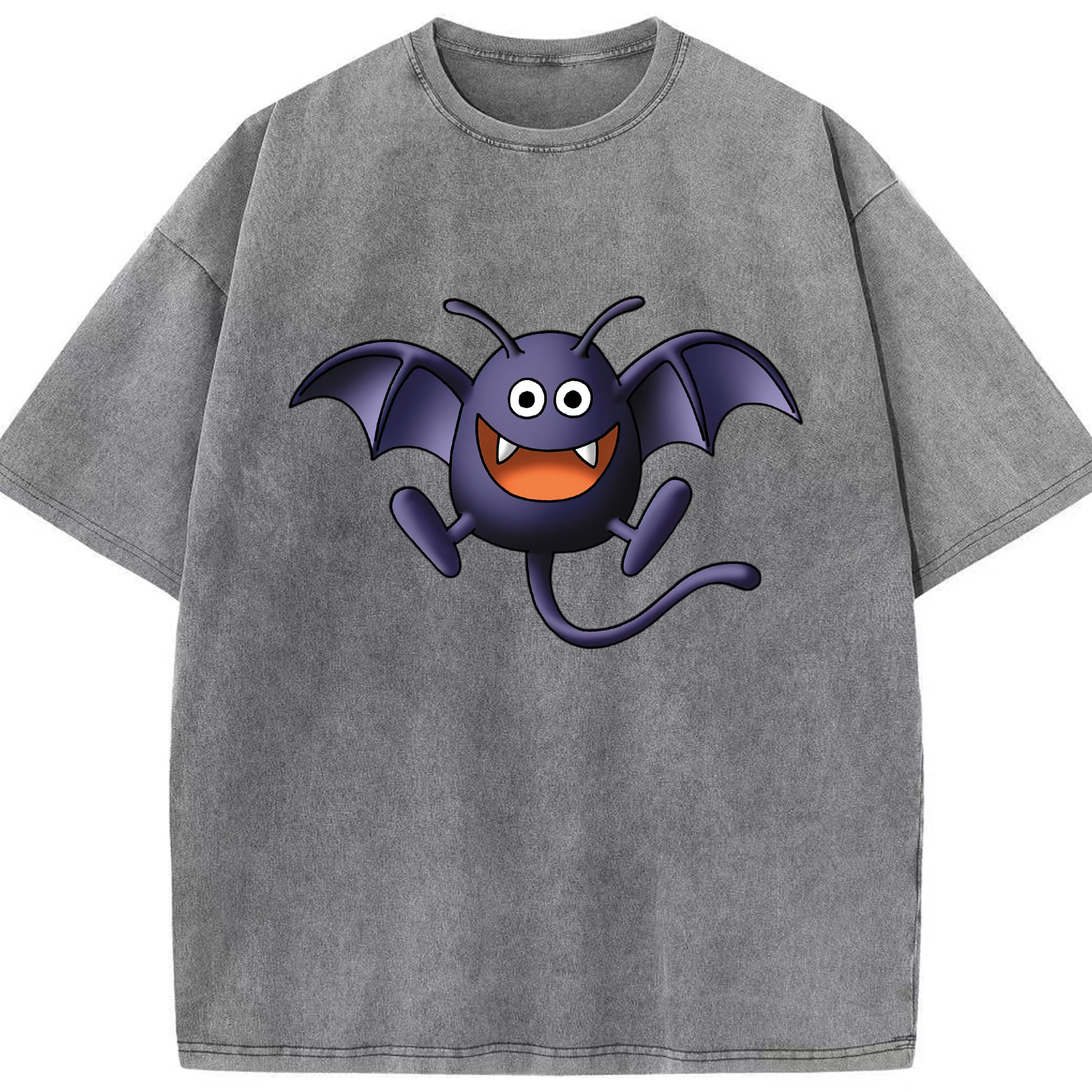 （画像用） ドラゴンクエスト Doragon Kuesuto Dragon Quest 綿100% ヴィンテージ風 半袖Tシャツ（フロントプリント）