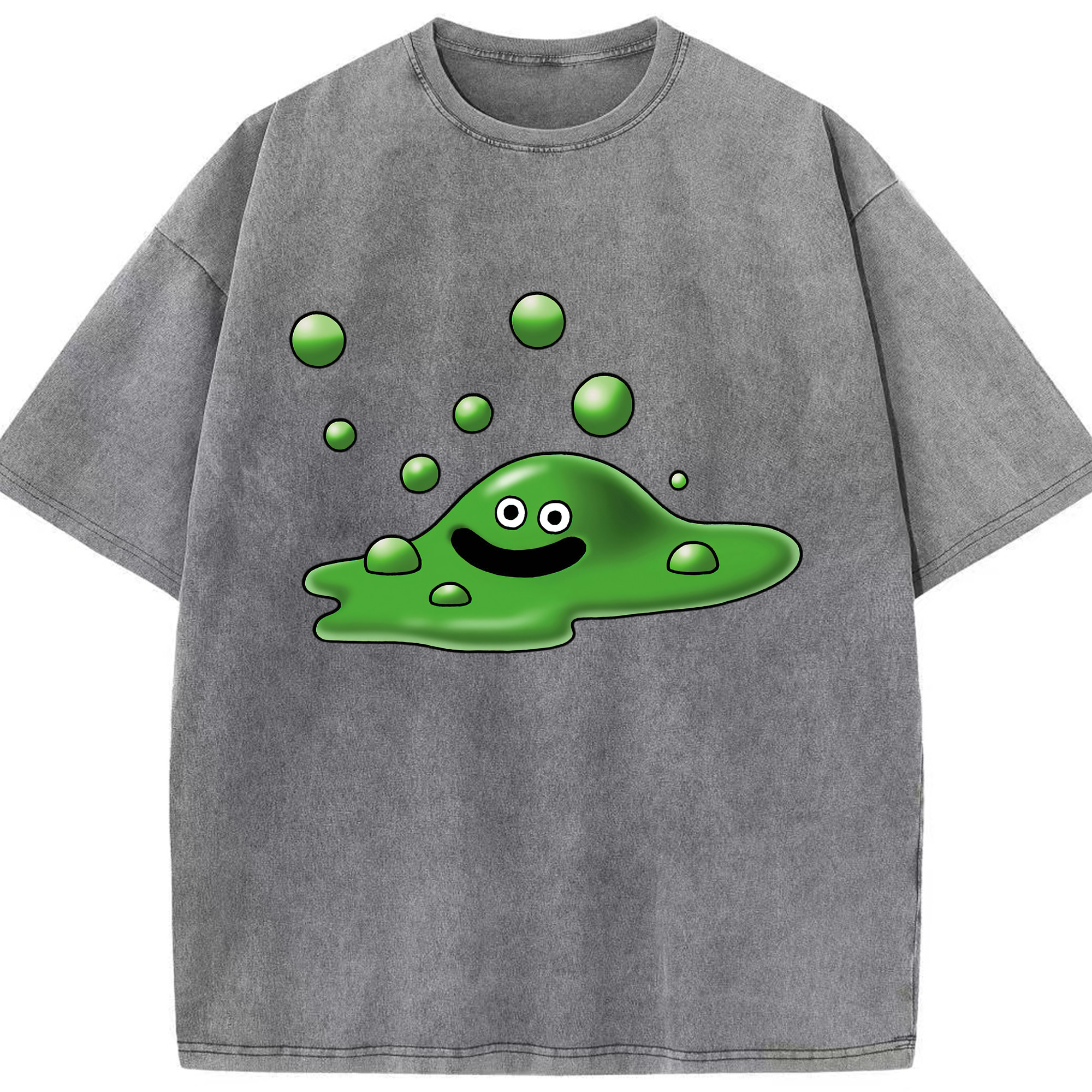 （画像用） ドラゴンクエスト Doragon Kuesuto Dragon Quest 綿100% ヴィンテージ風 半袖Tシャツ（フロントプリント）