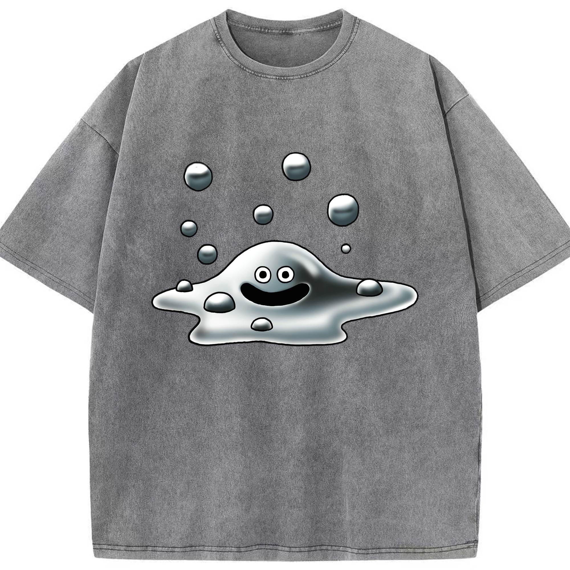 （画像用） ドラゴンクエスト Doragon Kuesuto Dragon Quest 綿100% ヴィンテージ風 半袖Tシャツ（フロントプリント）