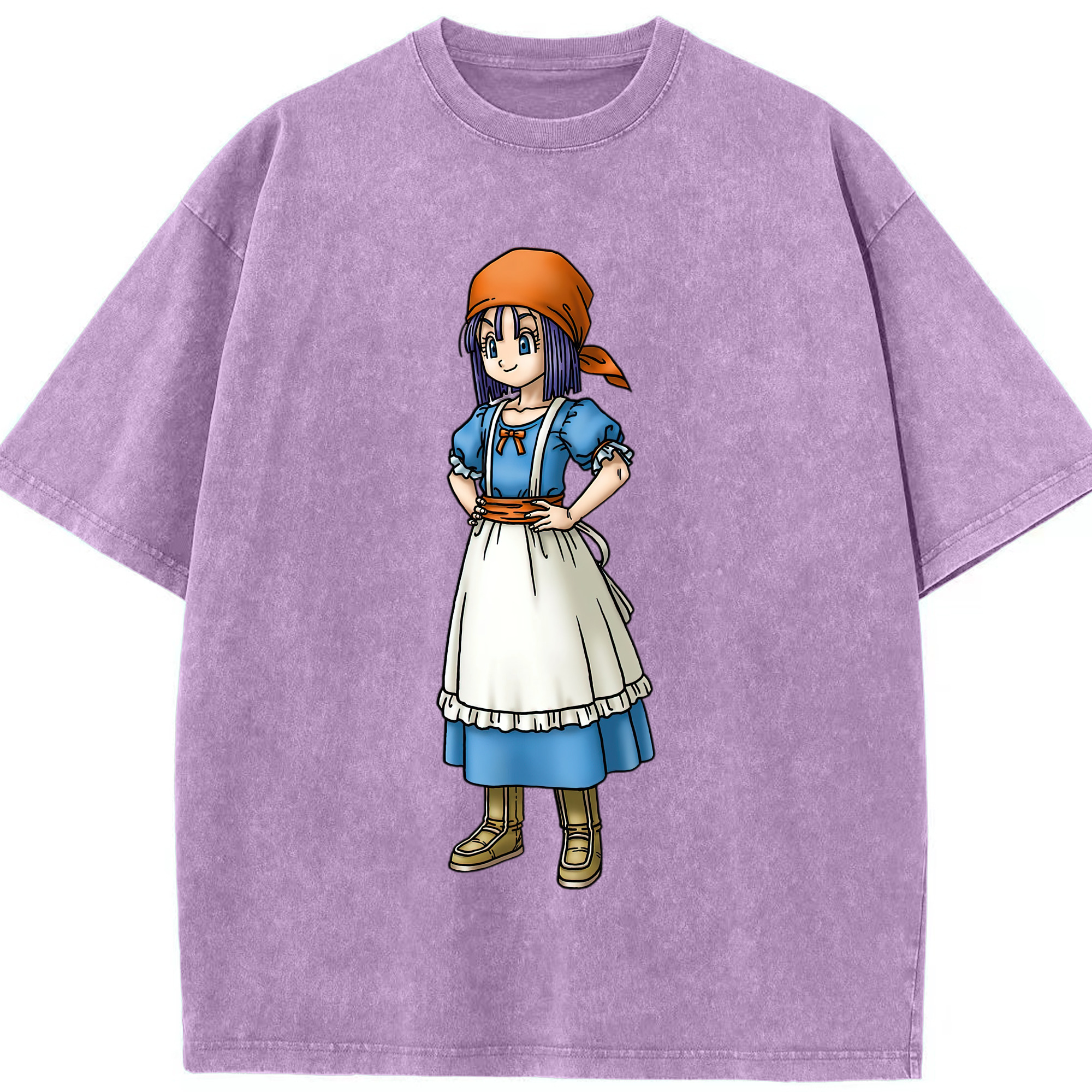（画像用） ドラゴンクエスト Doragon Kuesuto Dragon Quest 綿100% ヴィンテージ風 半袖Tシャツ（フロントプリント）