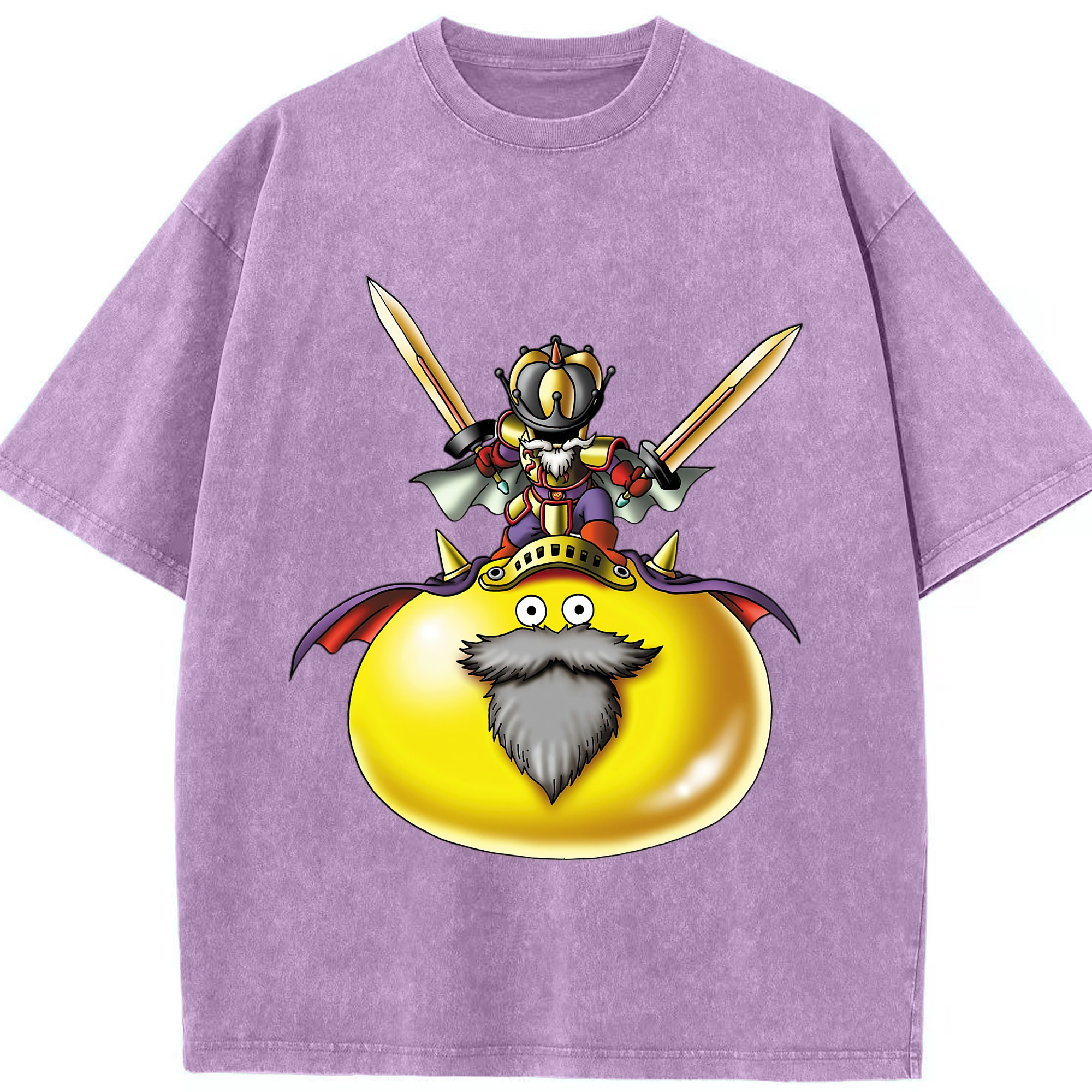 （画像用） ドラゴンクエスト Doragon Kuesuto Dragon Quest 綿100% ヴィンテージ風 半袖Tシャツ（フロントプリント）
