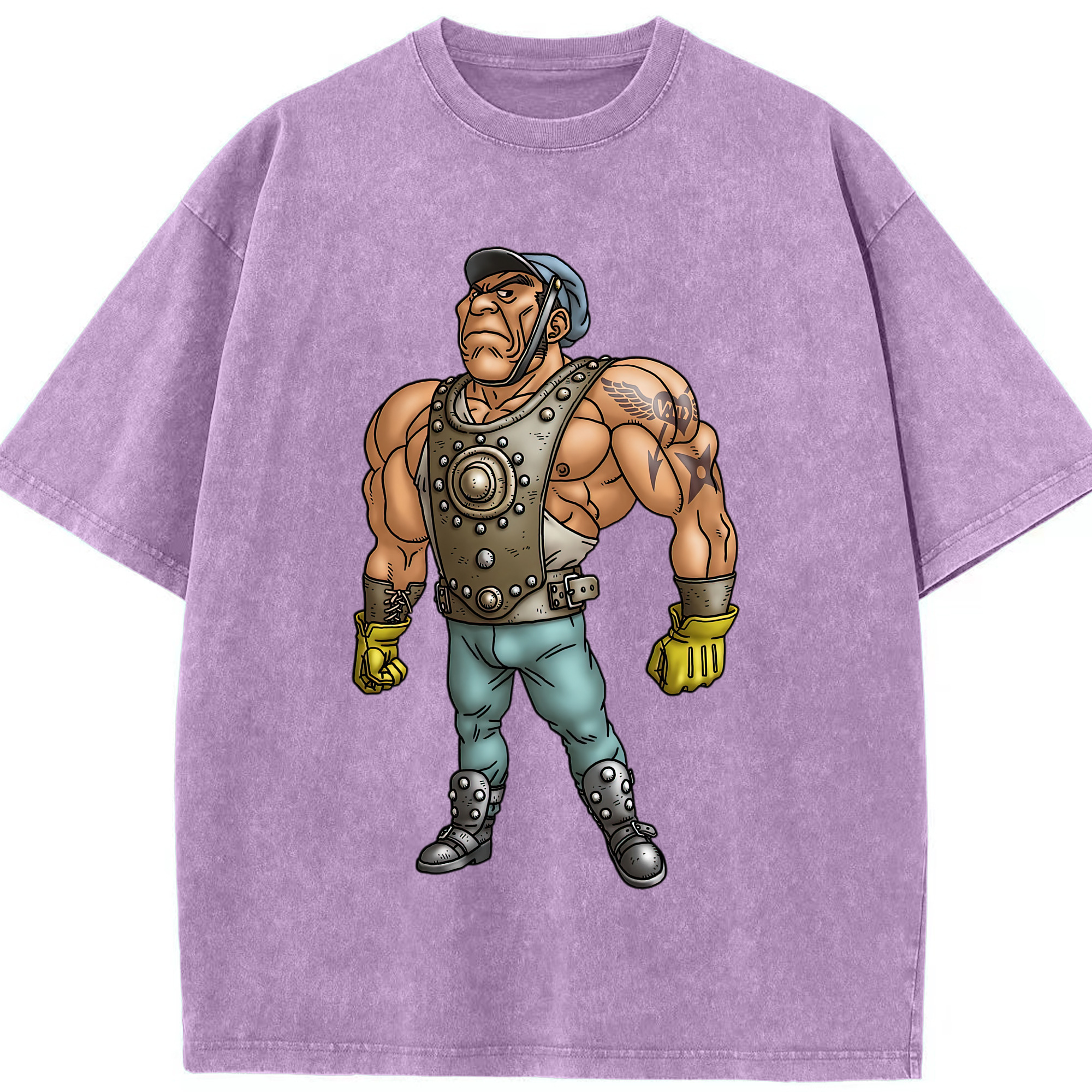 （画像用） ドラゴンクエスト Doragon Kuesuto Dragon Quest 綿100% ヴィンテージ風 半袖Tシャツ（フロントプリント）