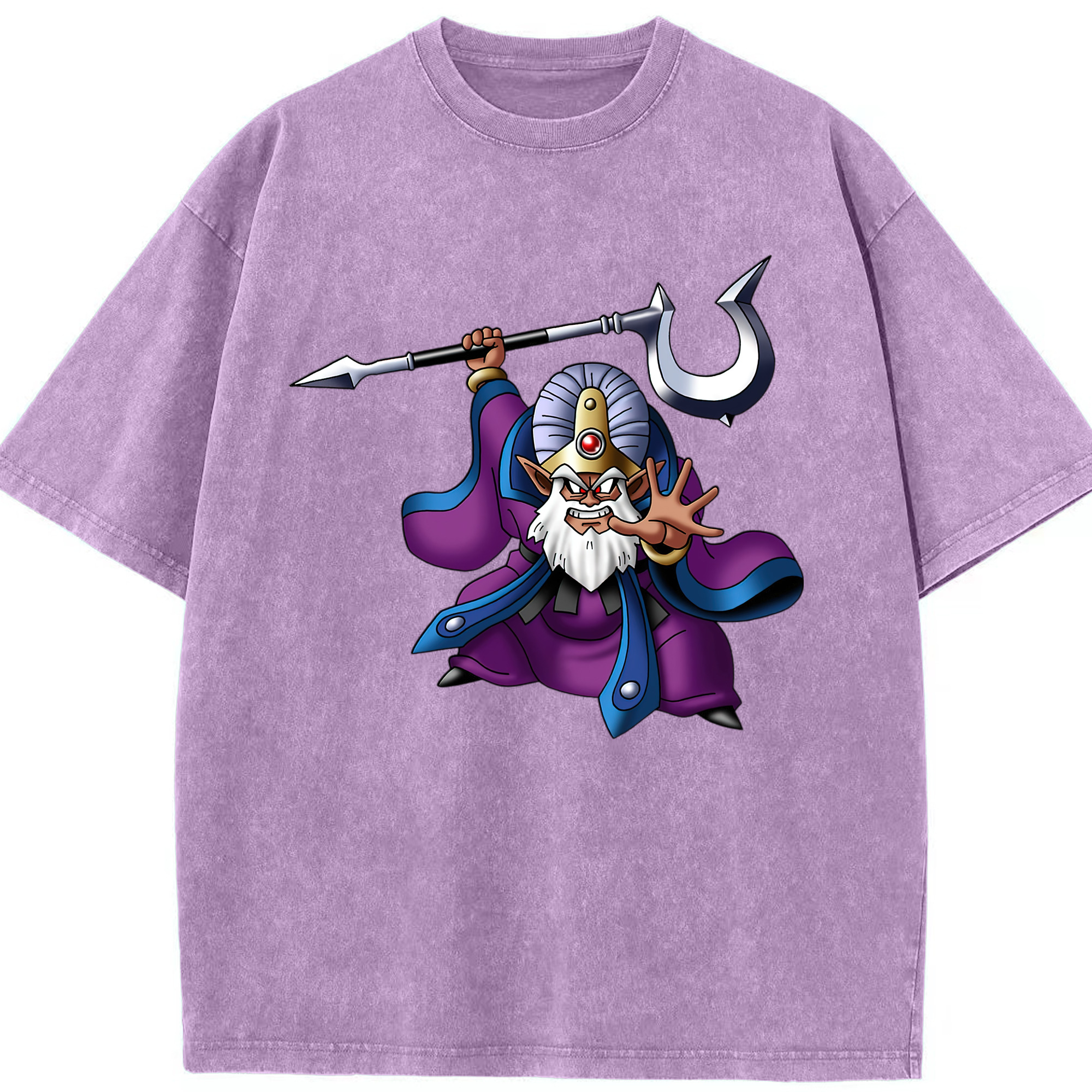 （画像用） ドラゴンクエスト Doragon Kuesuto Dragon Quest 綿100% ヴィンテージ風 半袖Tシャツ（フロントプリント）